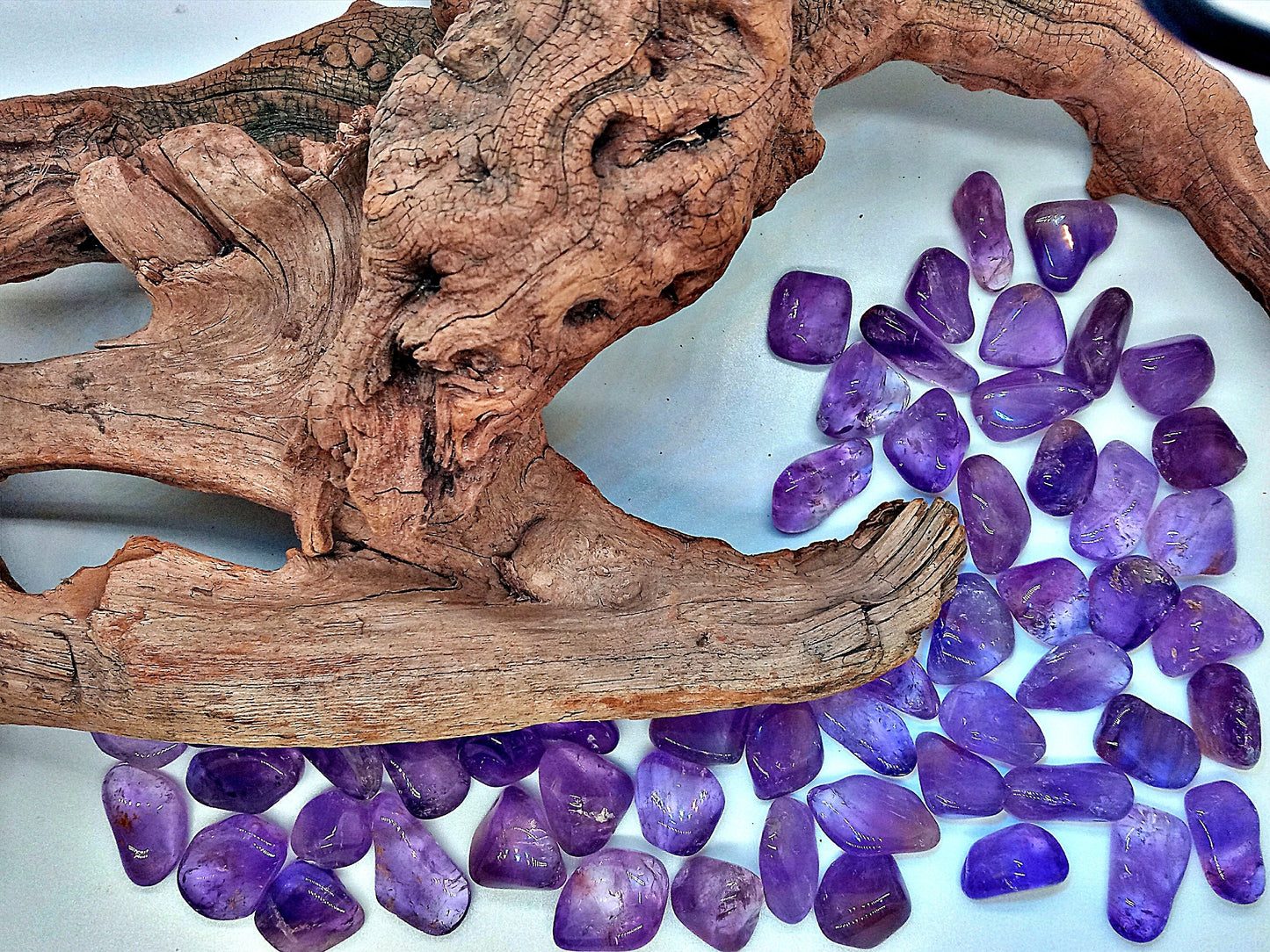 A-Grade Amethyst Crystals! A-Grade, all natural, tumbled High Quality Amethyst crystals and stones. Premium Grade polished Amethyst!