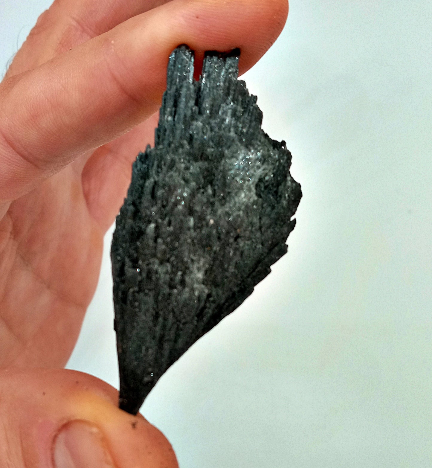 AAA Black Kyanite - Extra-High-Quality Black Kyanite blades and fans! Choose from five (5) sizes of all-natural, raw, XQ Black Kyanite!