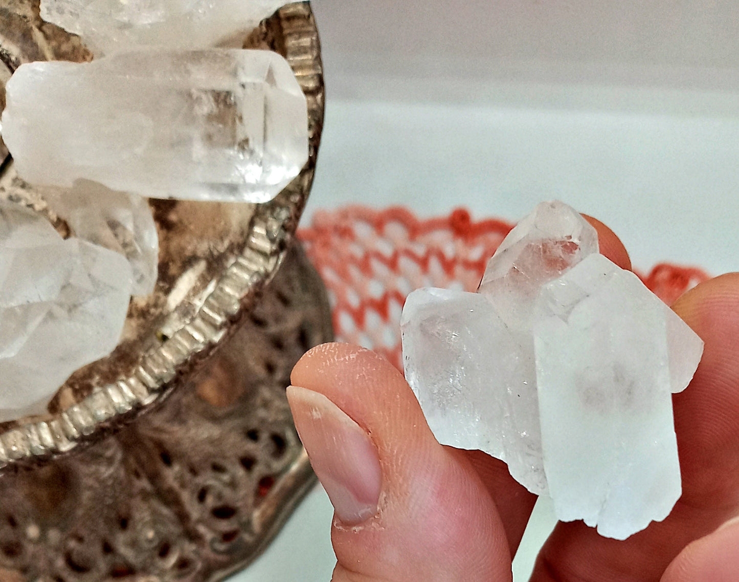 A-Grade Crystal Quartz Clusters! Choose Size! Beautiful A-Grade High-Quality Clear Quartz Clusters! Rock Crystal Clusters!