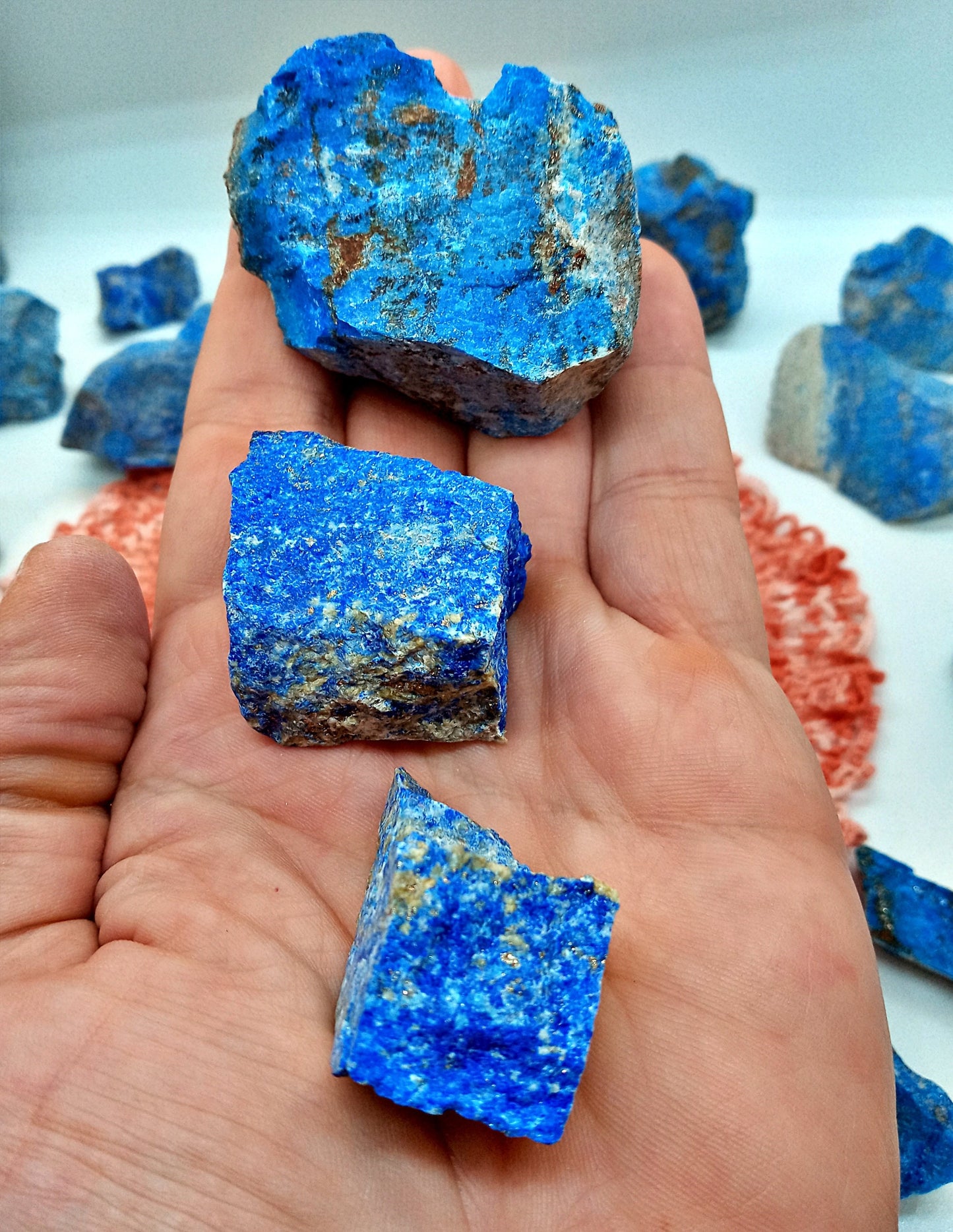 Lapis Lazuli Crystals! Choose from three (3) sizes of quality, all-natural, raw, Lapis Lazuli stones!