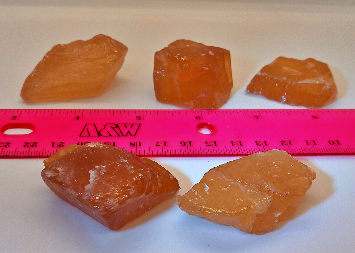 Champagne Calcite raw Crystals! All-Natural, Rough, Quality Honey Calcite Stones and Chunks!