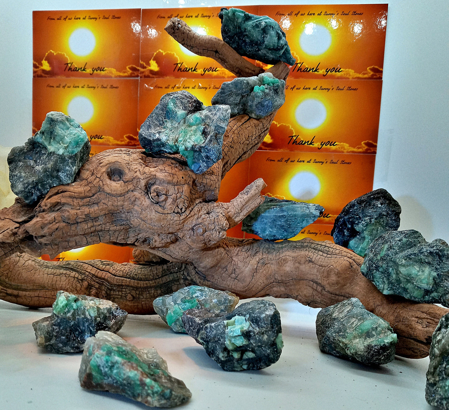 Emerald crystals! Choose from two (2) sizes of raw Emeralds! Natural, quality stones – Rough Emeralds!