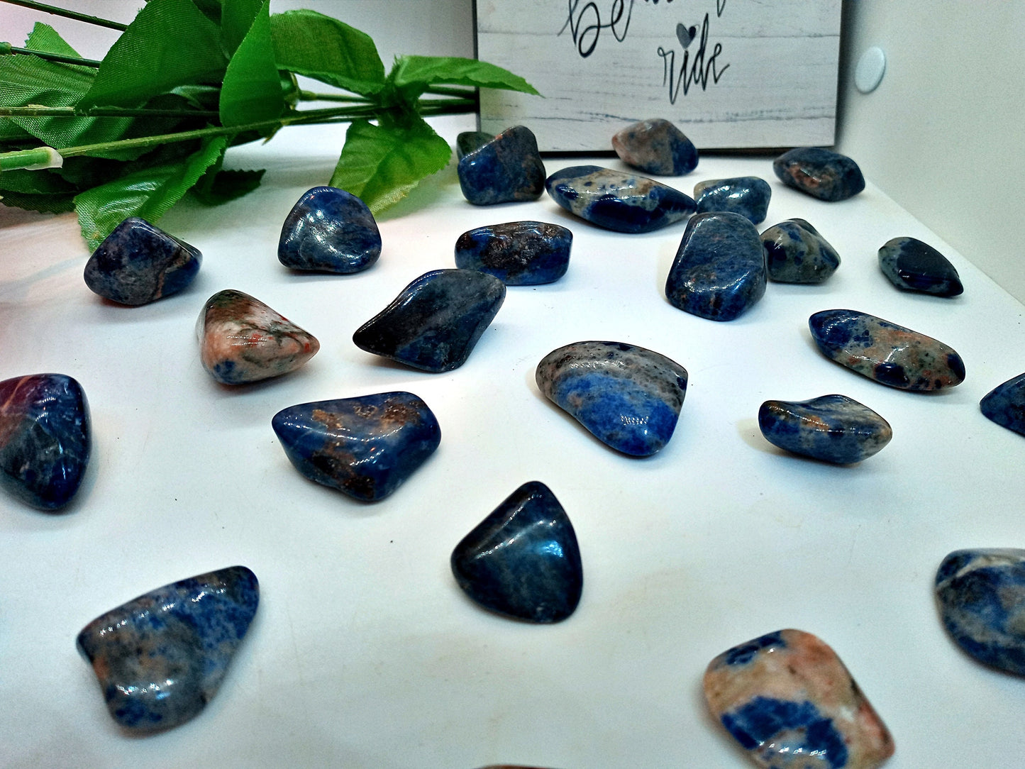 XQ Sodalite Crystals! AAA-Grade, natural, tumbled Extra High Quality Sodalite crystals and stones! Premium Extra Grade polished Sodalite!