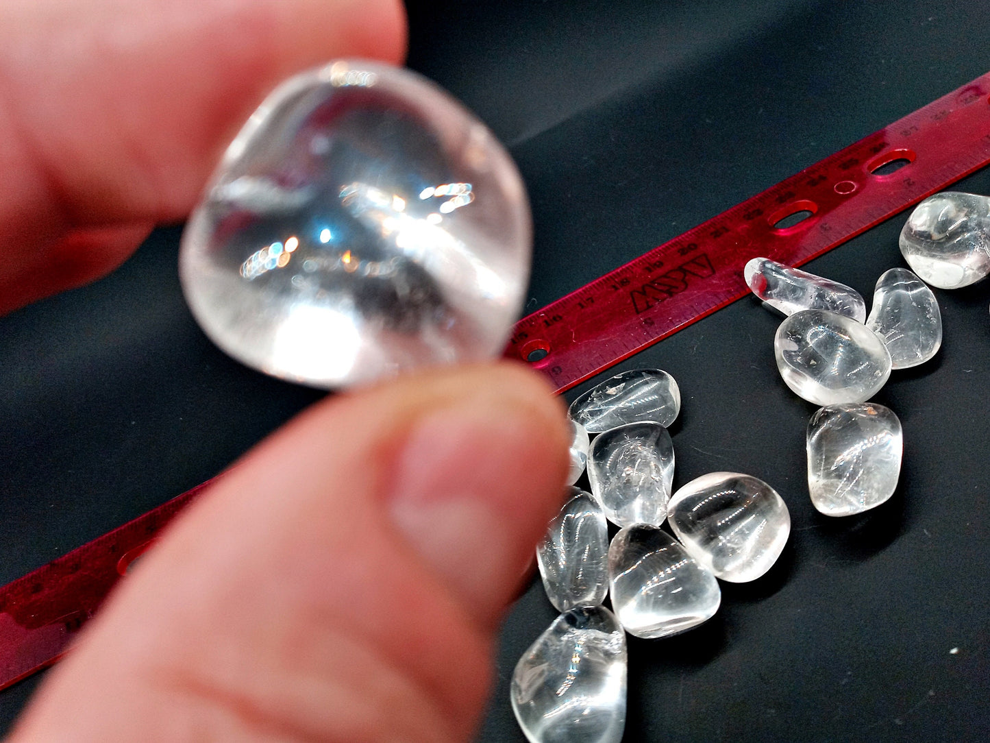 Bulk AA-Crystal Quartz! Choose how Many! All natural, tumbled High-Quality Clear Quartz crystals! Premium Plus crystals! Rock Crystal!