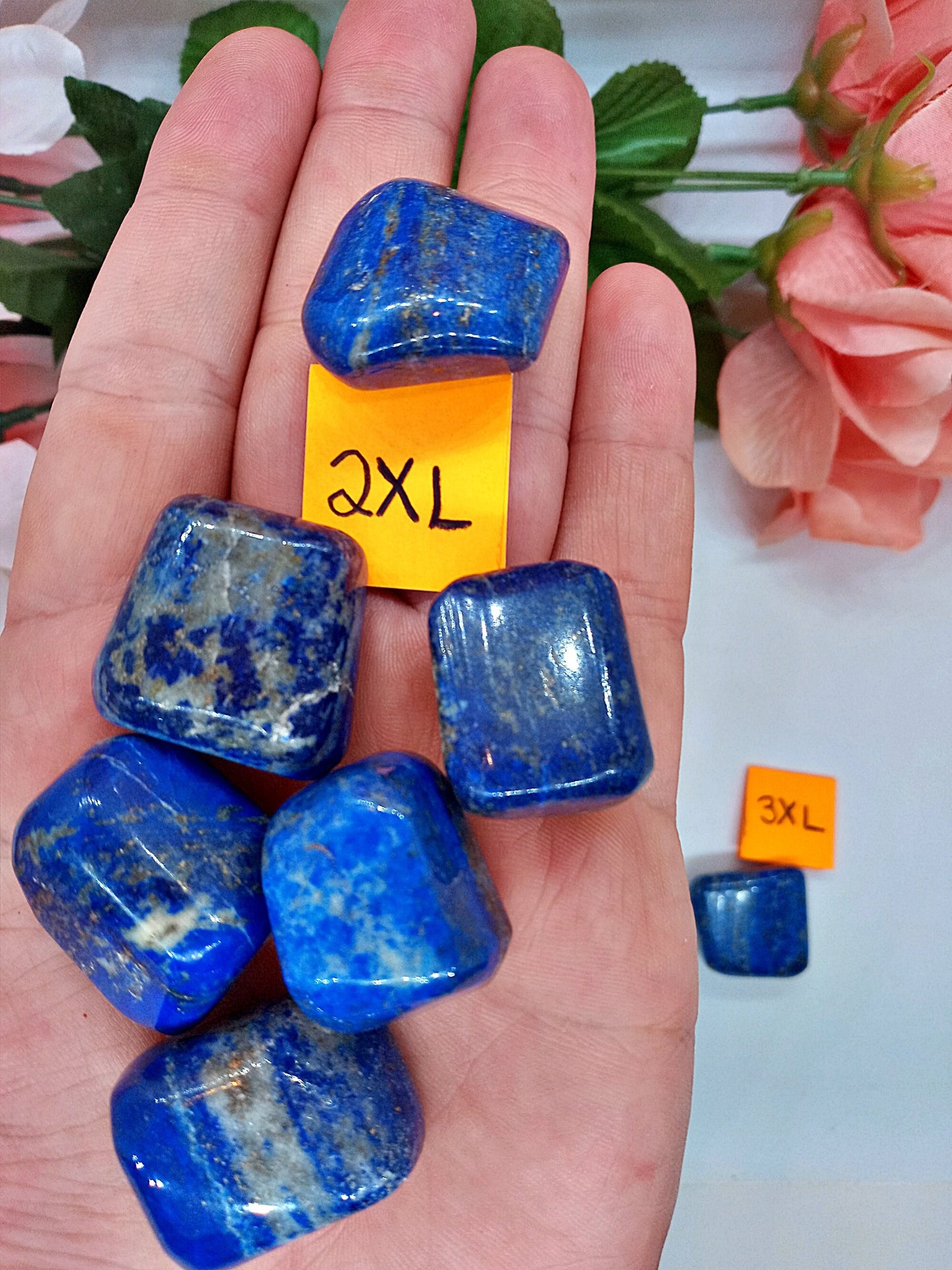 Bulk XQ-Lapis Lazuli Crystals! Choose How Many AAA-Grade tumbled Extra High Quality Lapis Lazuli crystals. Polished pocket stones.