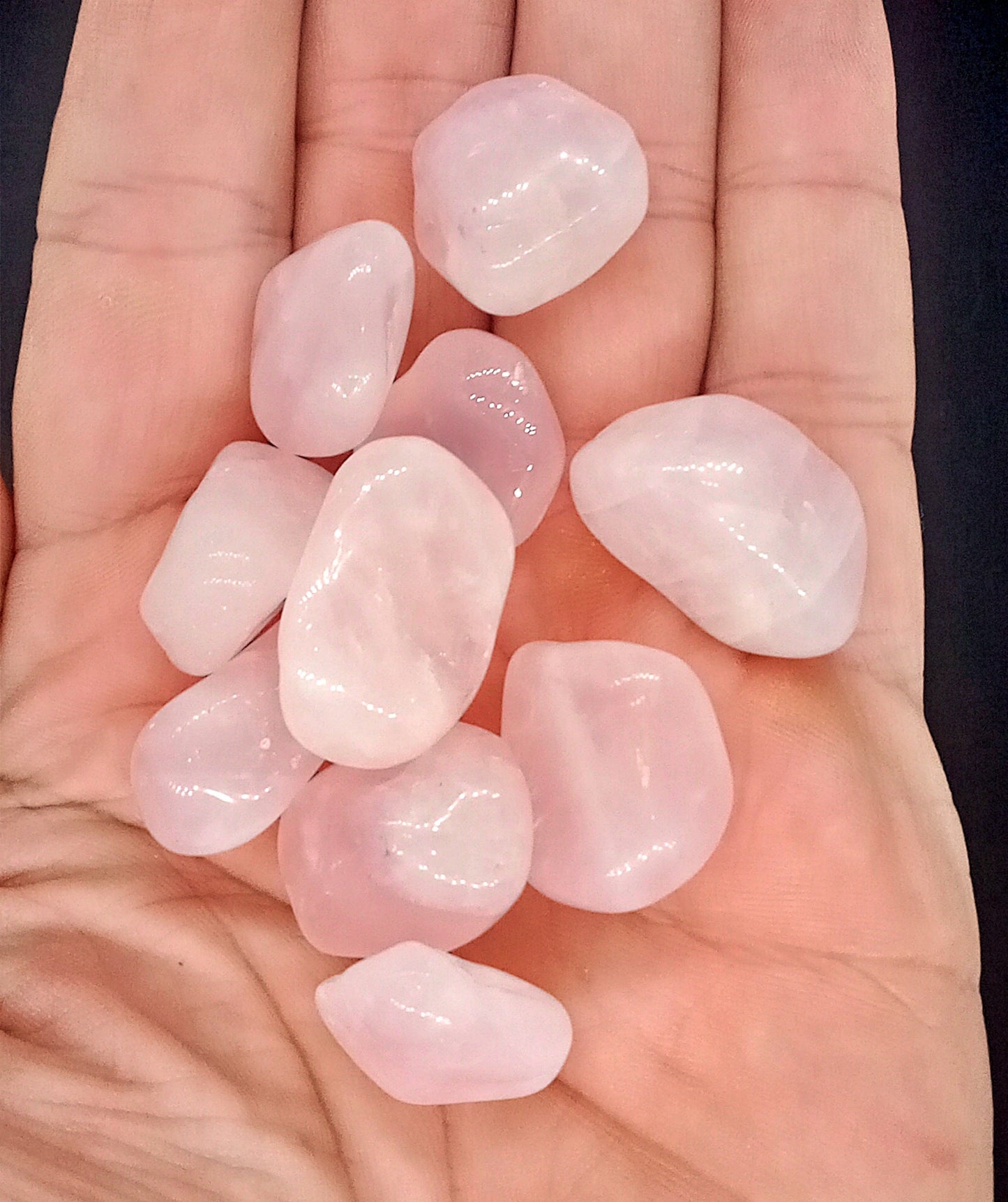 XQ Rose Quartz Crystals! AAA-Grade, all natural, tumbled Extra High Quality Rose Quartz crystals and stones! Extra Premium Rose Quartz!