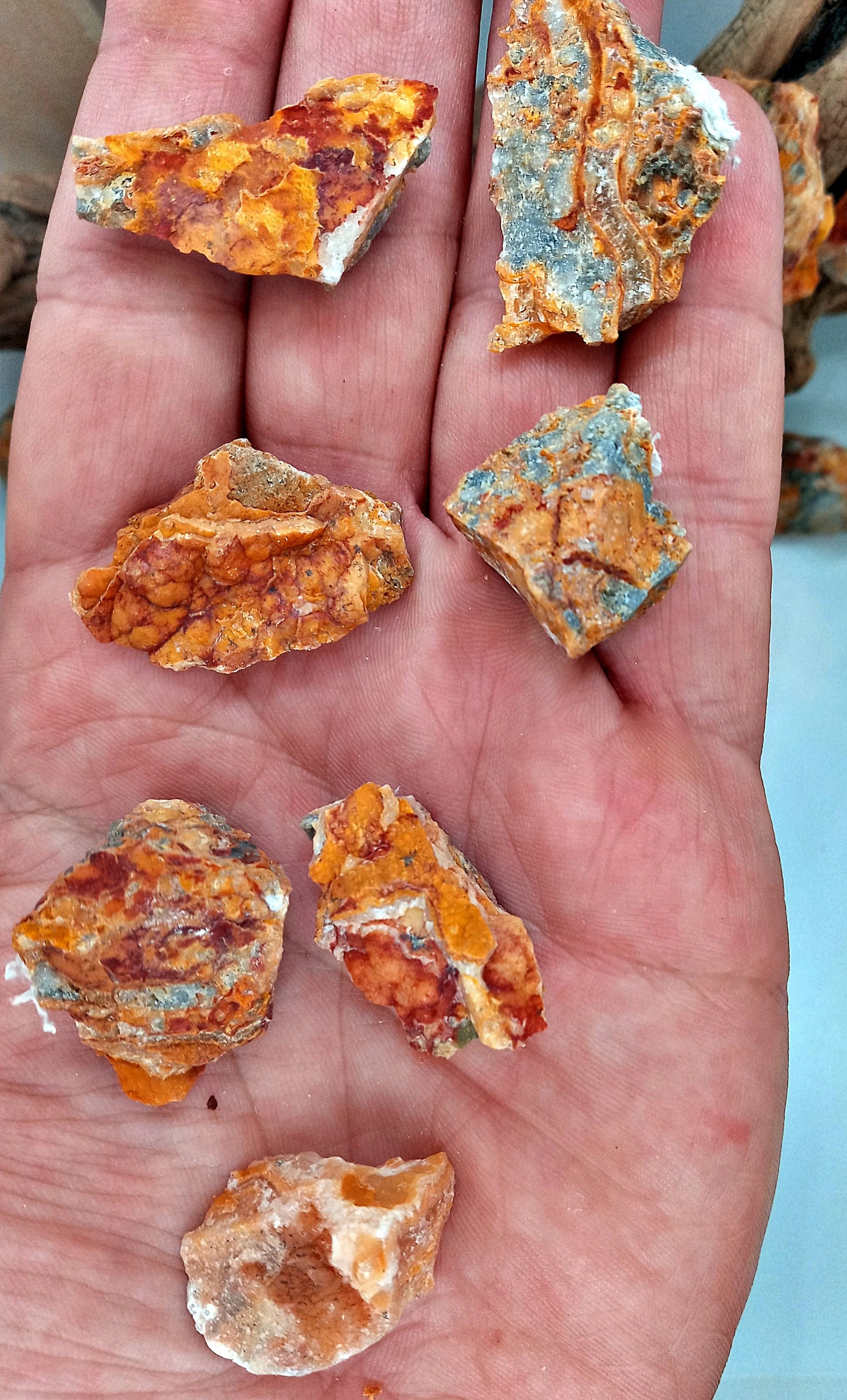 Crazy Lace at Crazy Prices!  Choose from four (4) sizes of rough, raw, natural Crazy Lace Agate crystals and stones!