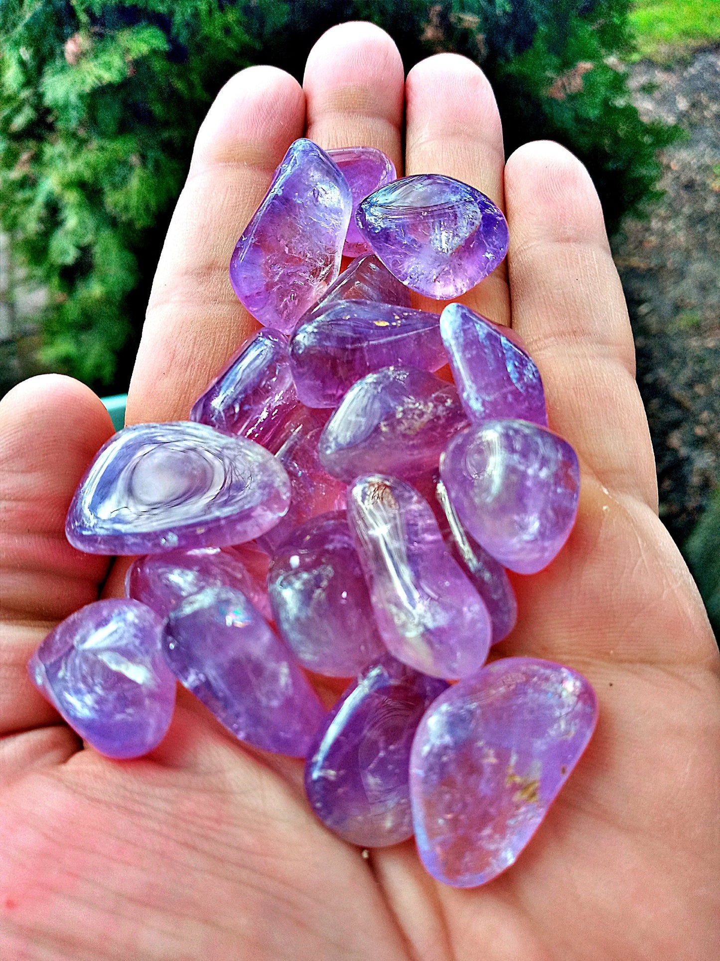 A-Grade Amethyst Crystals!  A-Grade, all natural, tumbled High Quality Amethyst crystals and stones.   Premium Grade polished Amethyst!