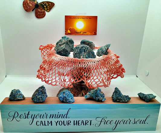 Blue Apatite Crystals!  Choose from three (3) Sizes of Natural, Raw, Rough Quality Blue Apatite Stones and Crystals!