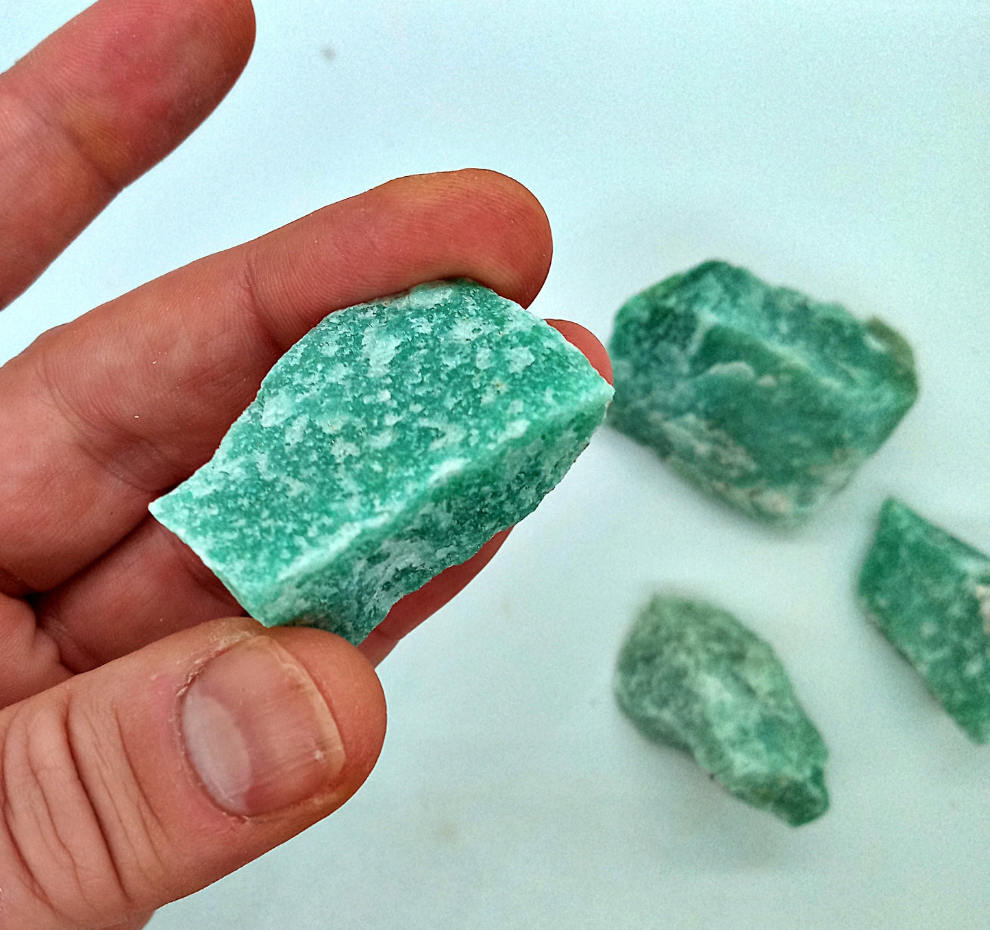 Raw Green Aventurine Crystals!  Choose from two (2) Sizes of Natural, Raw, Green Aventurine!  The Lucky Stone! Quality, rough crystals.