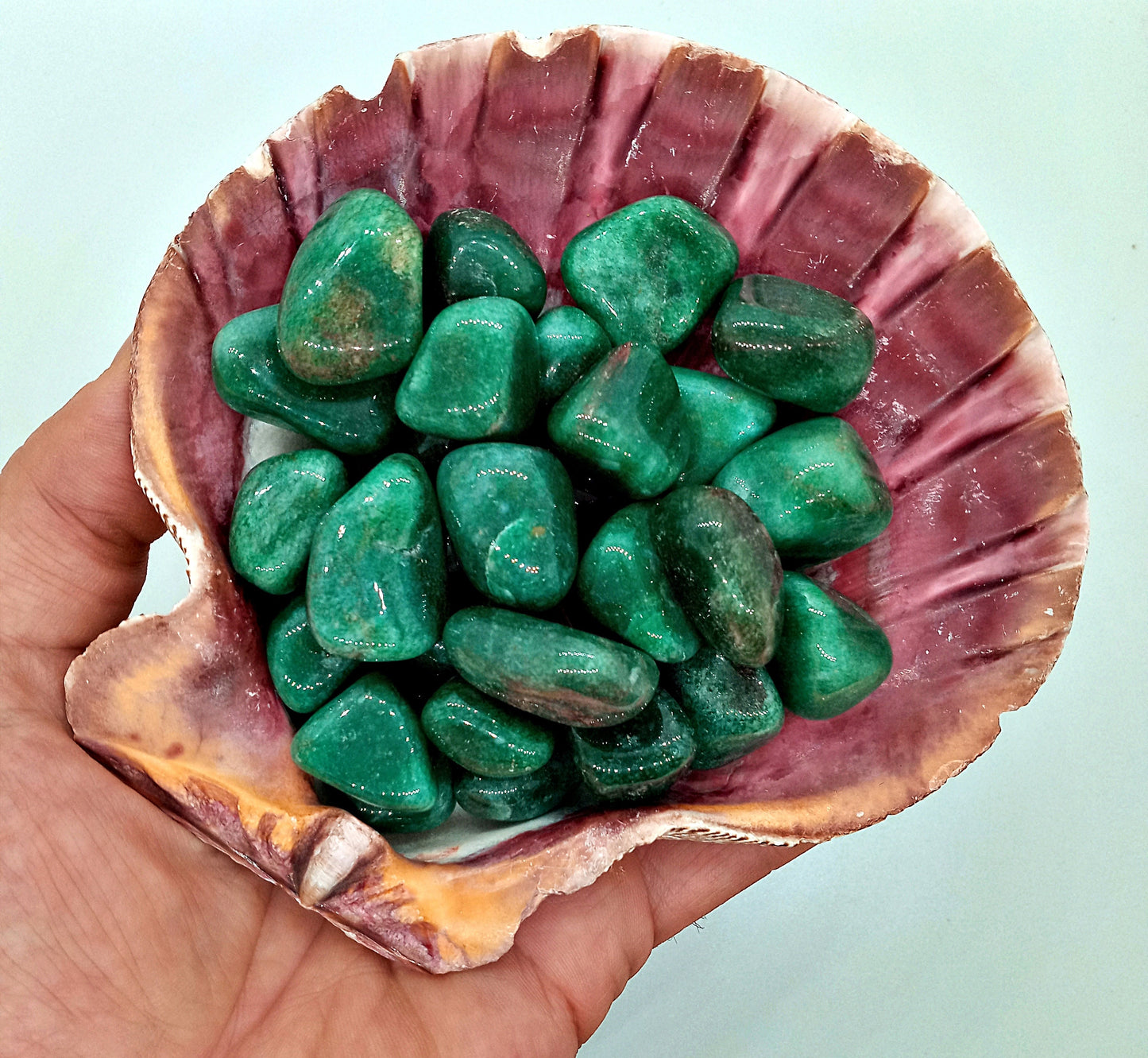 Bulk AA-Green Aventurine Crystals!  Choose How Many Premium Plus AA-Grade, all natural, tumbled High Quality stones.  The Lucky Stone!