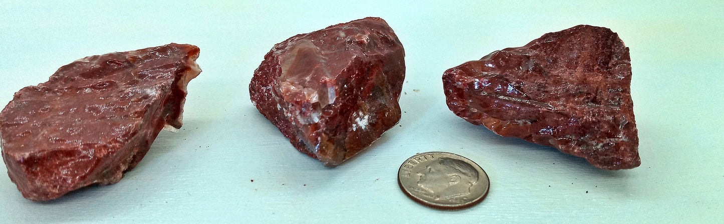 Dragon’s Blood Calcite Crystals!  Natural, Raw Blood-Red Calcite specimens.  Quality crystals and stones!
