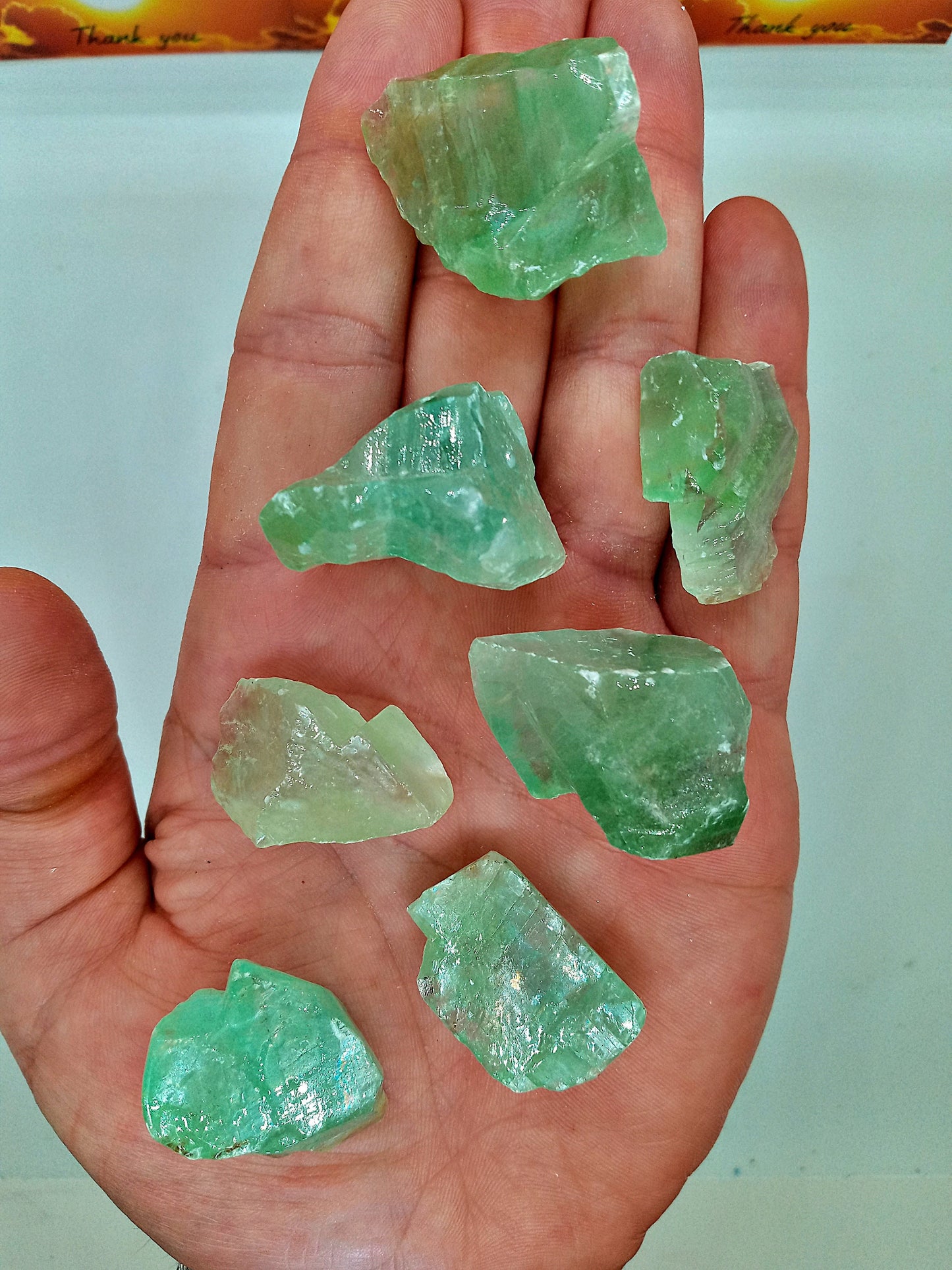 Green Calcite raw Crystals!  Naturally Rough Green Calcite Crystals and Stones from Mexico!