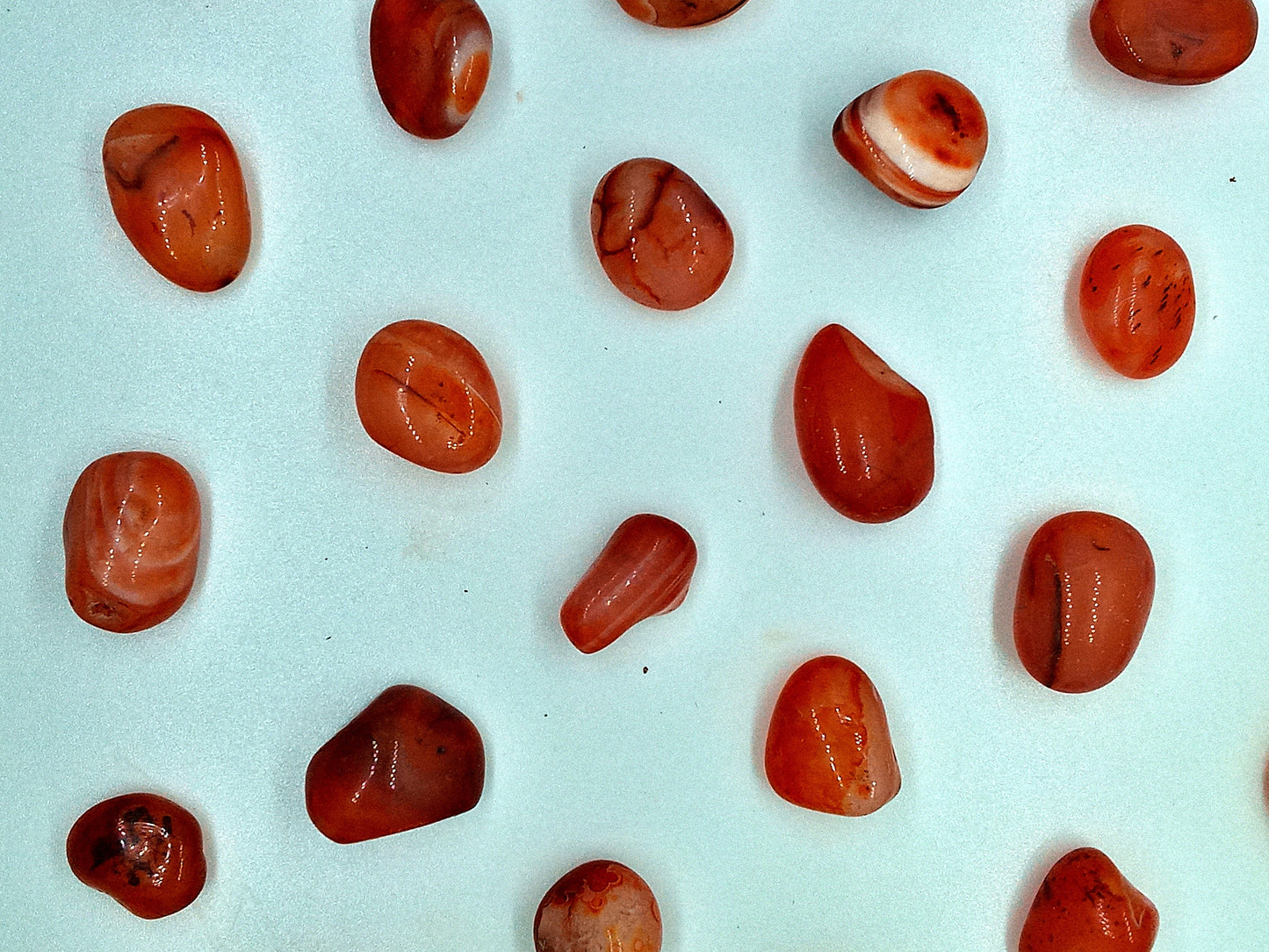 Bulk A-Carnelian Crystals!  Choose How Many Premium Grade, natural, tumbled High Quality Carnelian crystals.   Polished pocket stones.