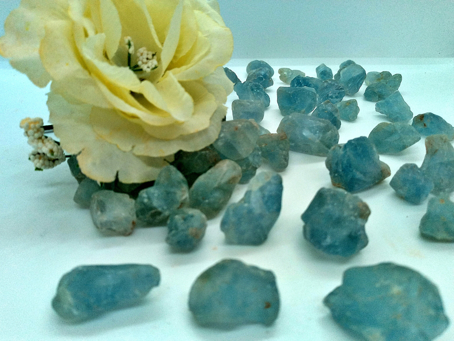 Celestite Crystals! All-Natural raw Celestine stones and crystals.  Beautiful, Celestial Blue Celestite/Celestine pocket stones!