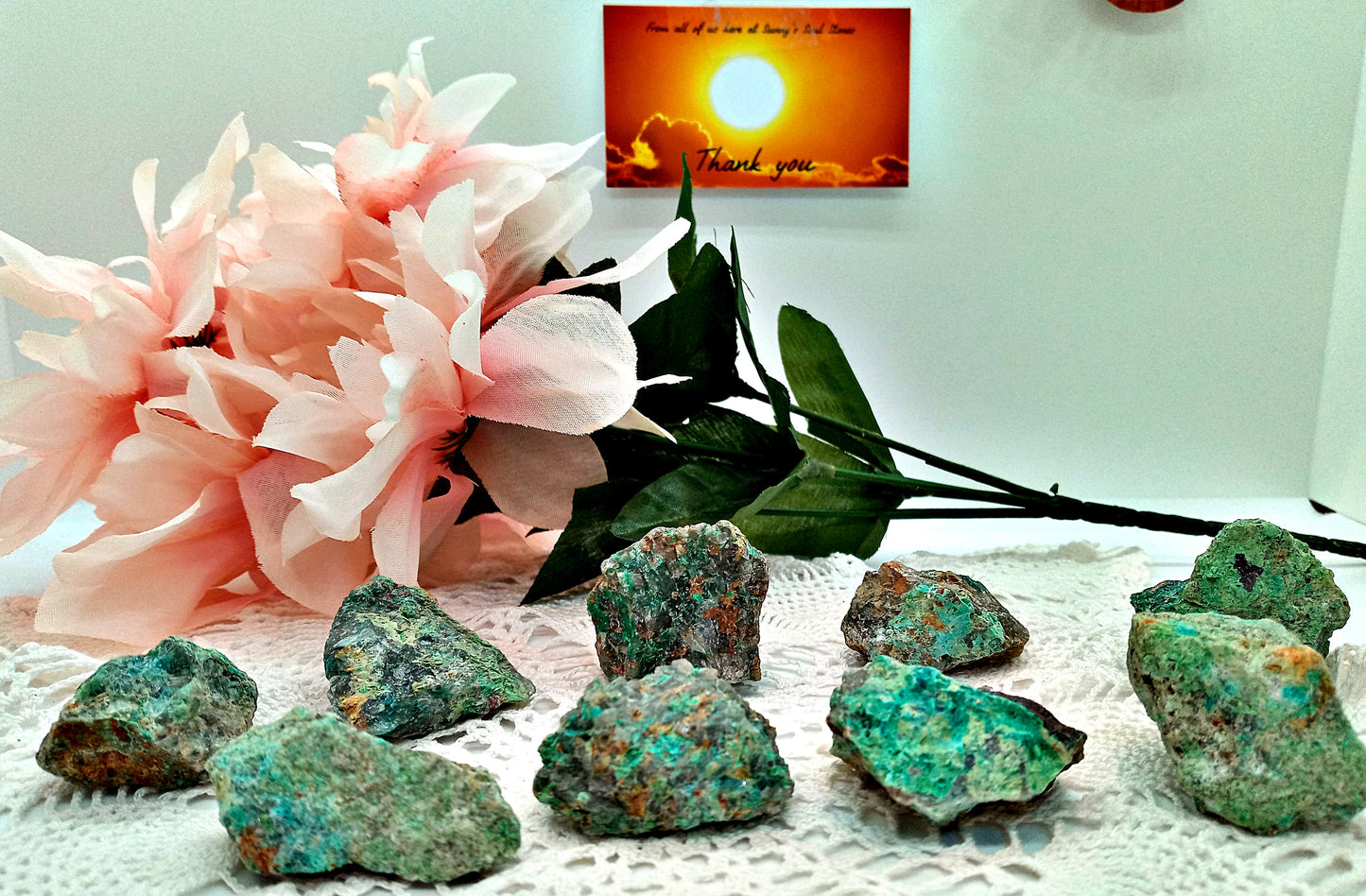 Chrysocolla Crystals!   Natural, Raw Chrysocolla stones and crystals!  Hand-picked, quality, rough Chrysocolla specimens.