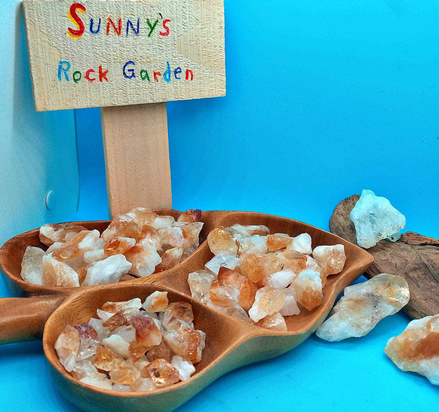 Citrine crystals! Choose from four (4) sizes of Sunny’s quality raw Citrine!  Rough Citrine stones.