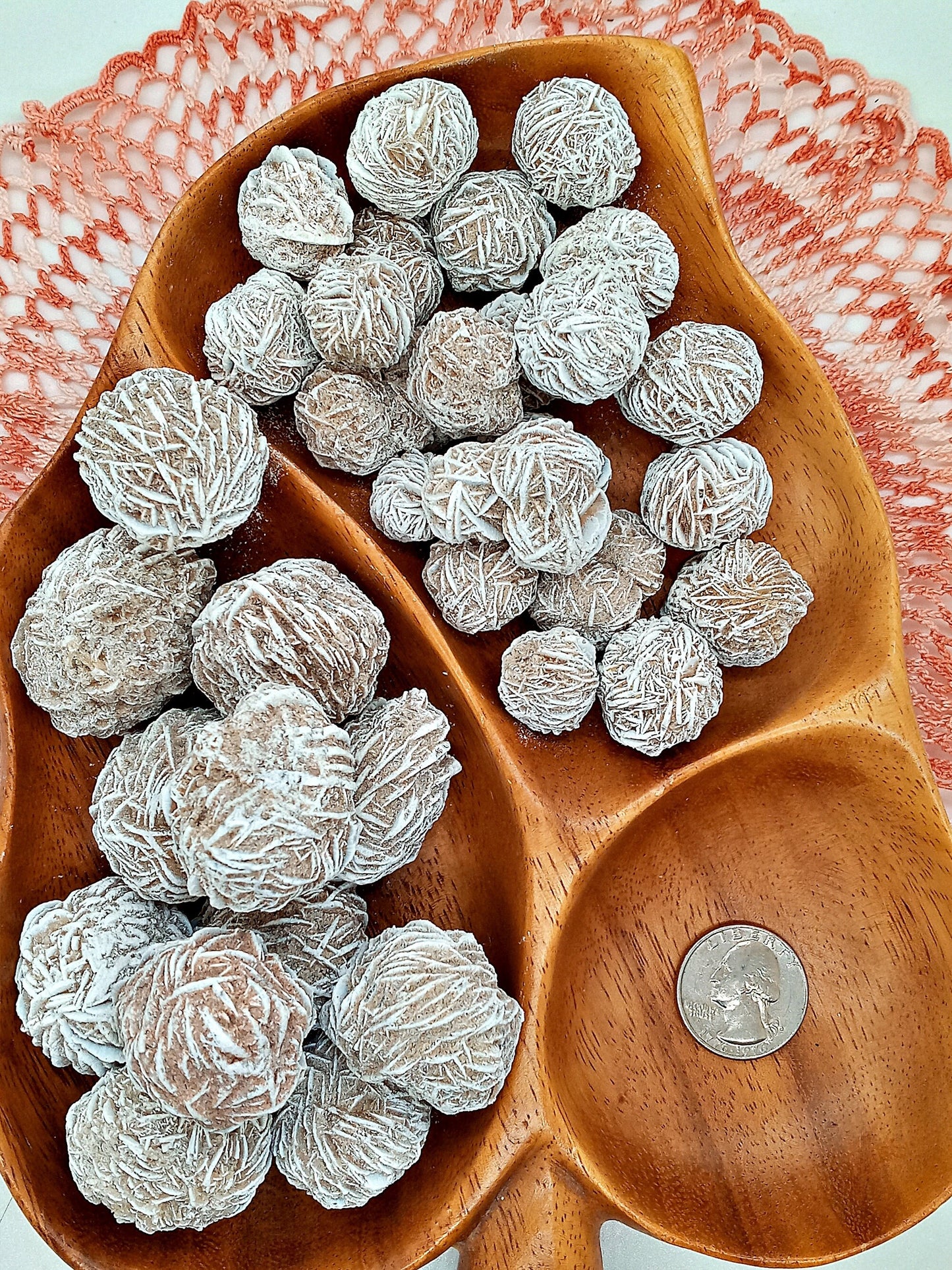 Desert Rose!  Choose from two (2) sizes of our Natural Desert Rose crystals and stones.  Quality Barite Rose - Selenite Rose crystals