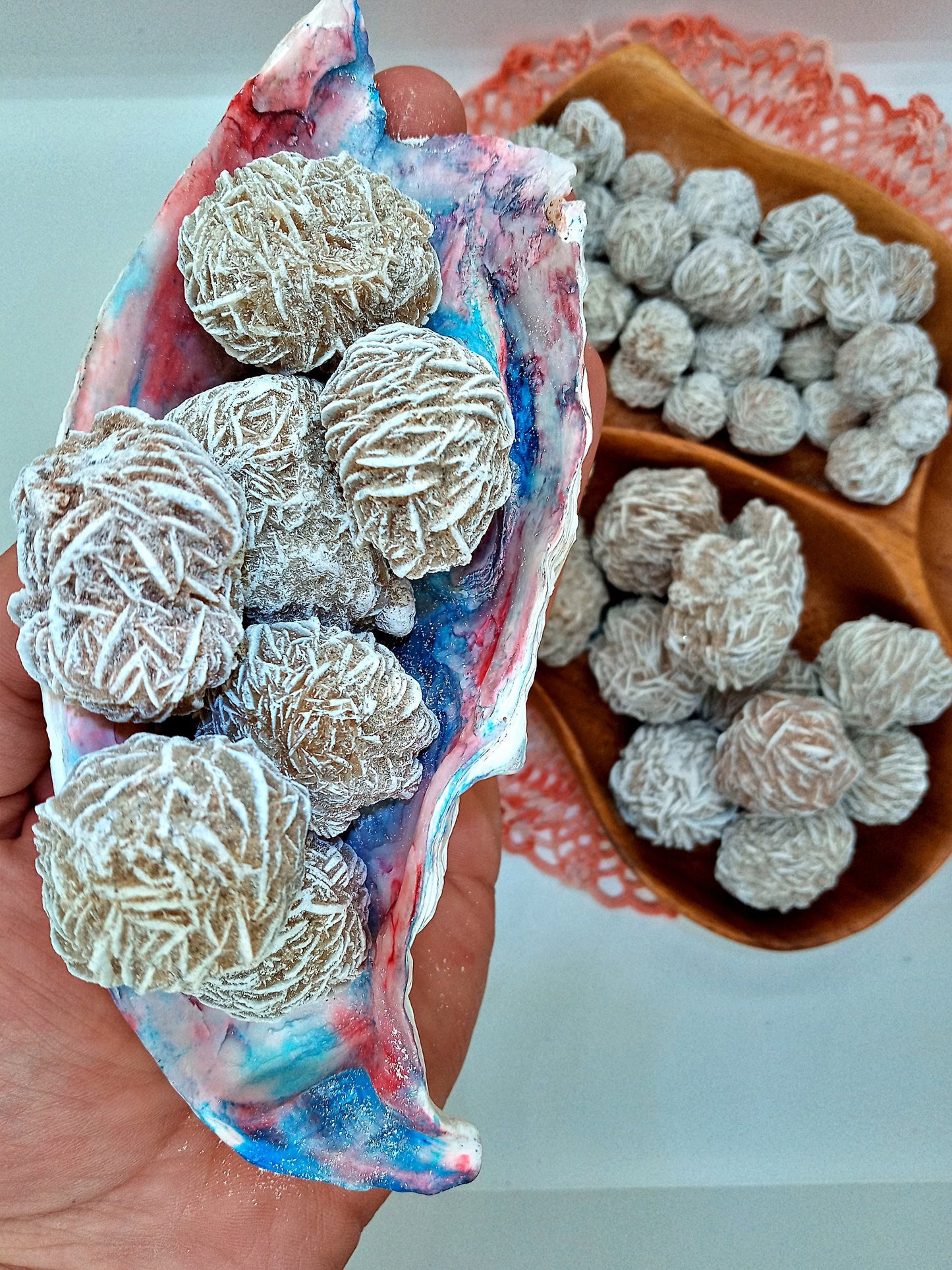 Bulk Desert Rose!  Choose how many and save with Sunny’s bulk pricing! Barite Rose stones and crystals!  Selenite Rose Wholesale!