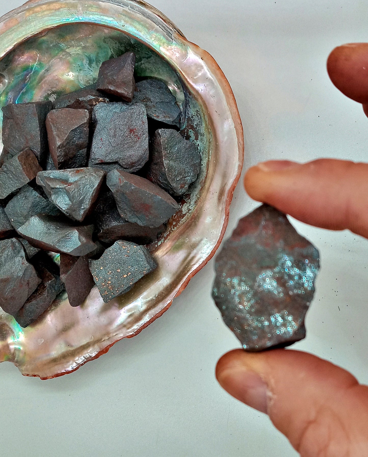 Hematite crystals!  Choose from three (3) sizes of quality, all-natural, rough raw Hematite.  Hematite crystals from Great Lakes USA.