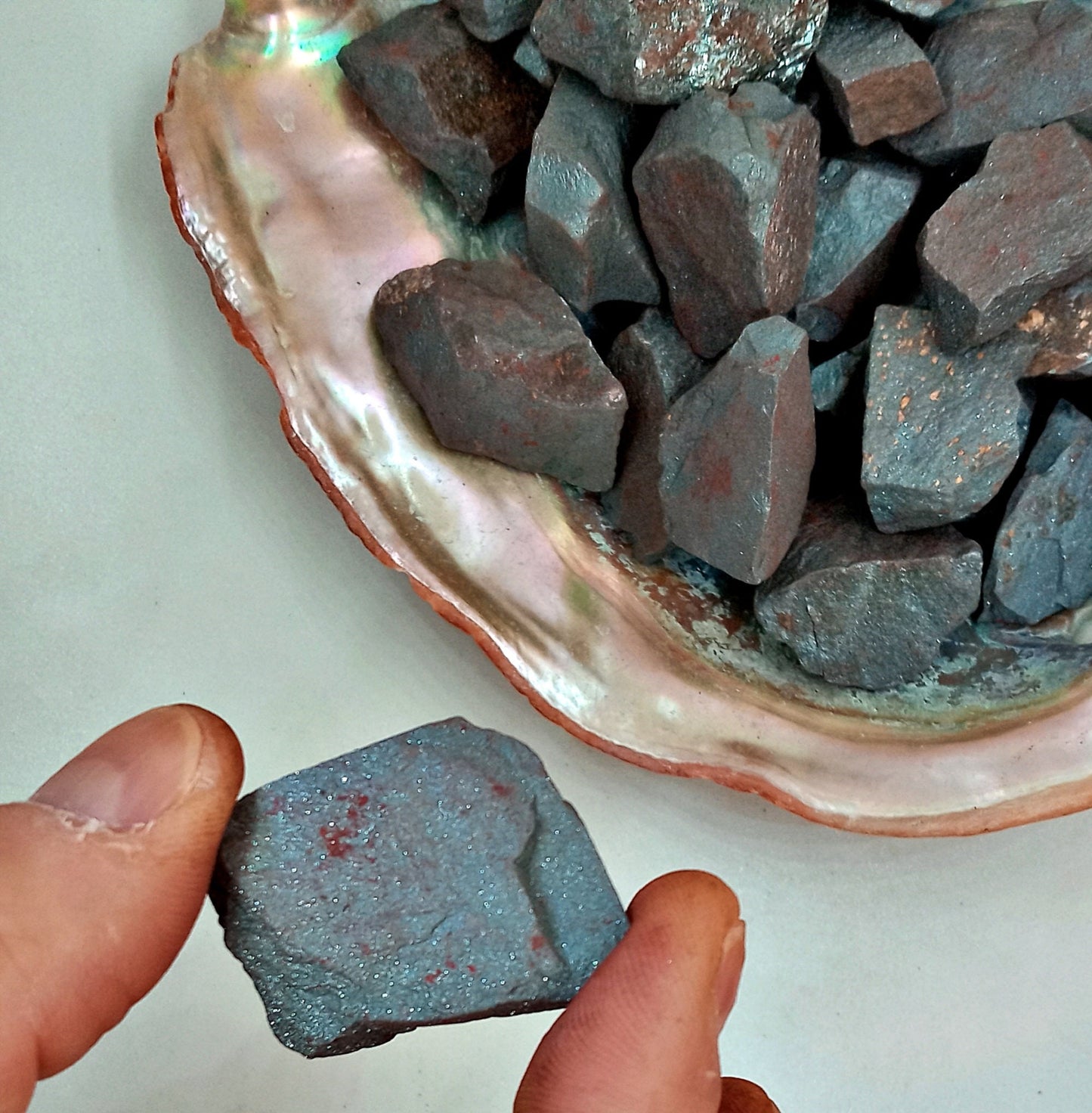 Hematite crystals!  Choose from three (3) sizes of quality, all-natural, rough raw Hematite.  Hematite crystals from Great Lakes USA.