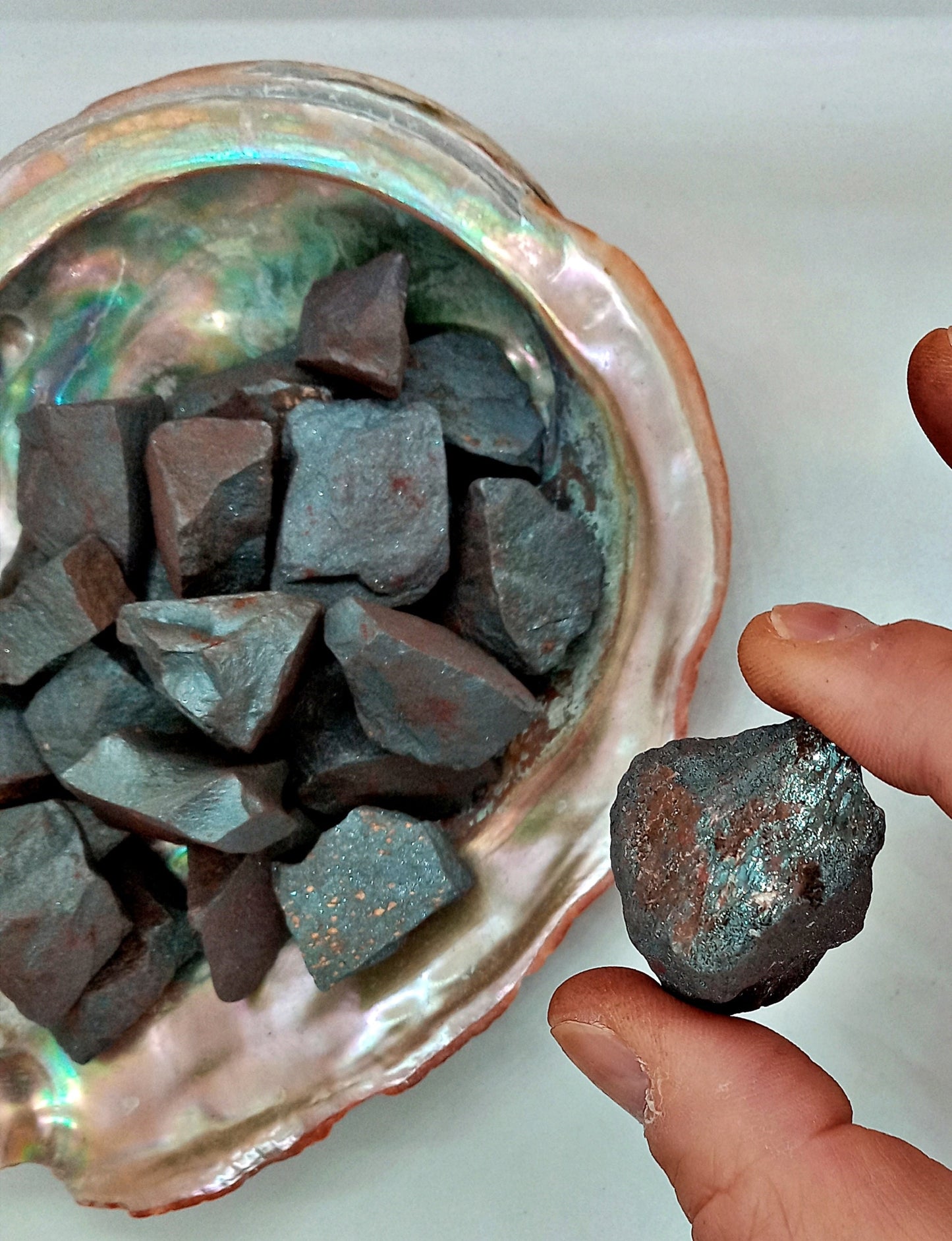 Hematite crystals!  Choose from three (3) sizes of quality, all-natural, rough raw Hematite.  Hematite crystals from Great Lakes USA.