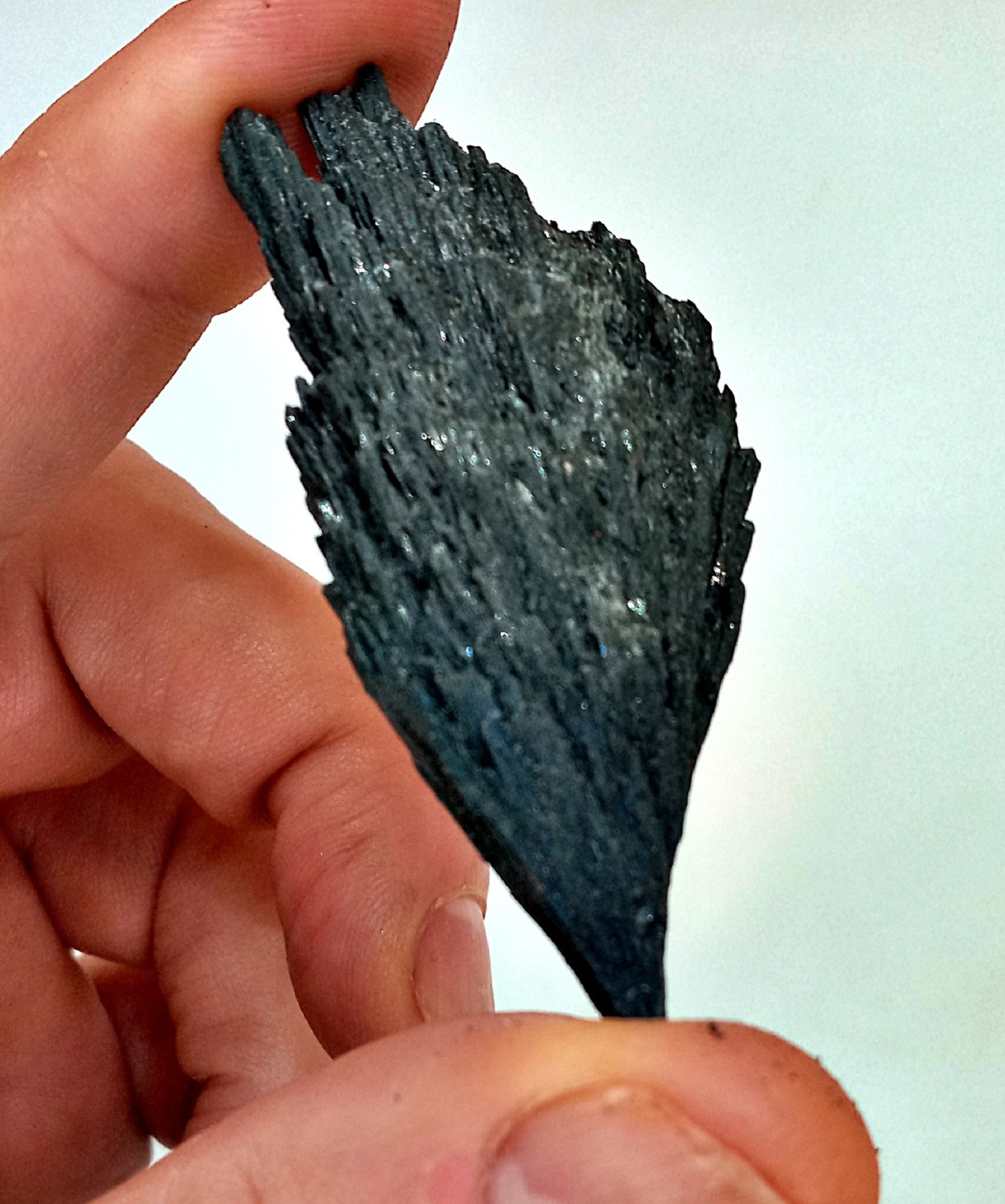 AAA Black Kyanite - Extra-High-Quality Black Kyanite blades and fans! Choose from five (5) sizes of all-natural, raw, XQ Black Kyanite!