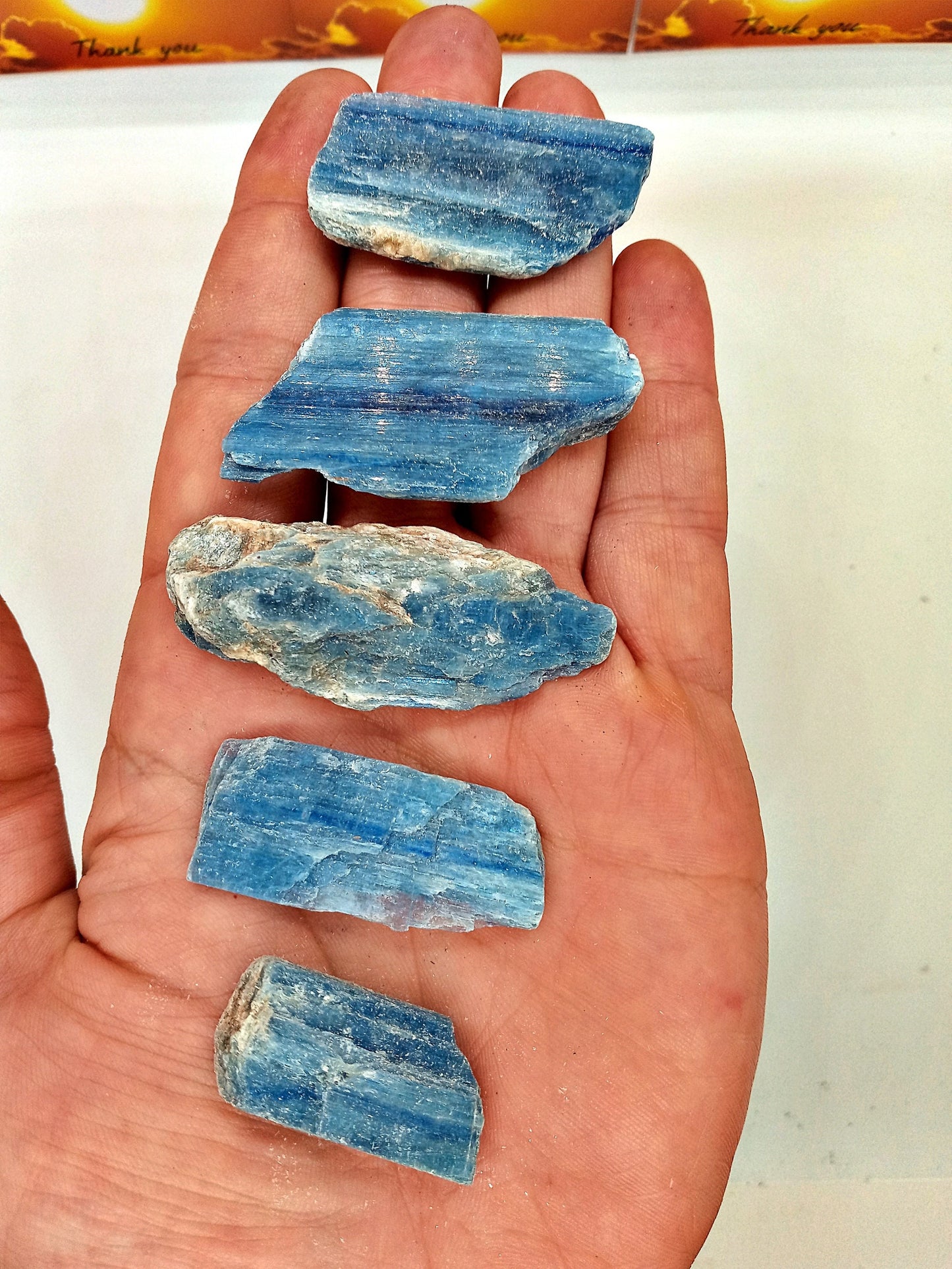 Blue Kyanite Crystals! Choose from three (3) sizes of quality, all-natural, raw, Blue Kyanite blades and fans!