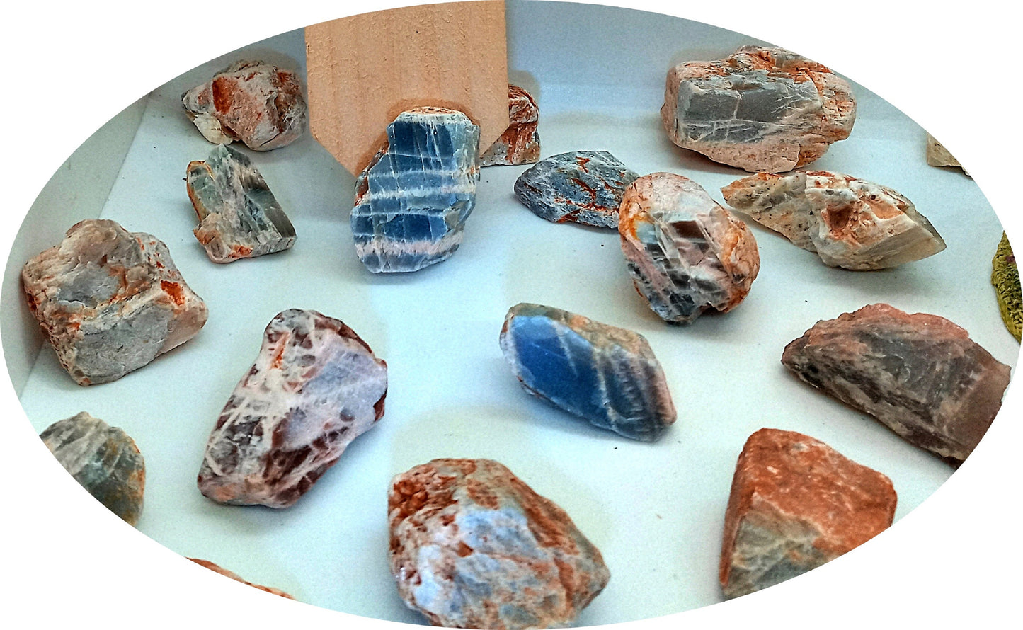 Blue & Pink Moonstone! Choose from two (2) sizes of quality, all-natural, raw,  Blue and Pink Moonstone crystals and stones!
