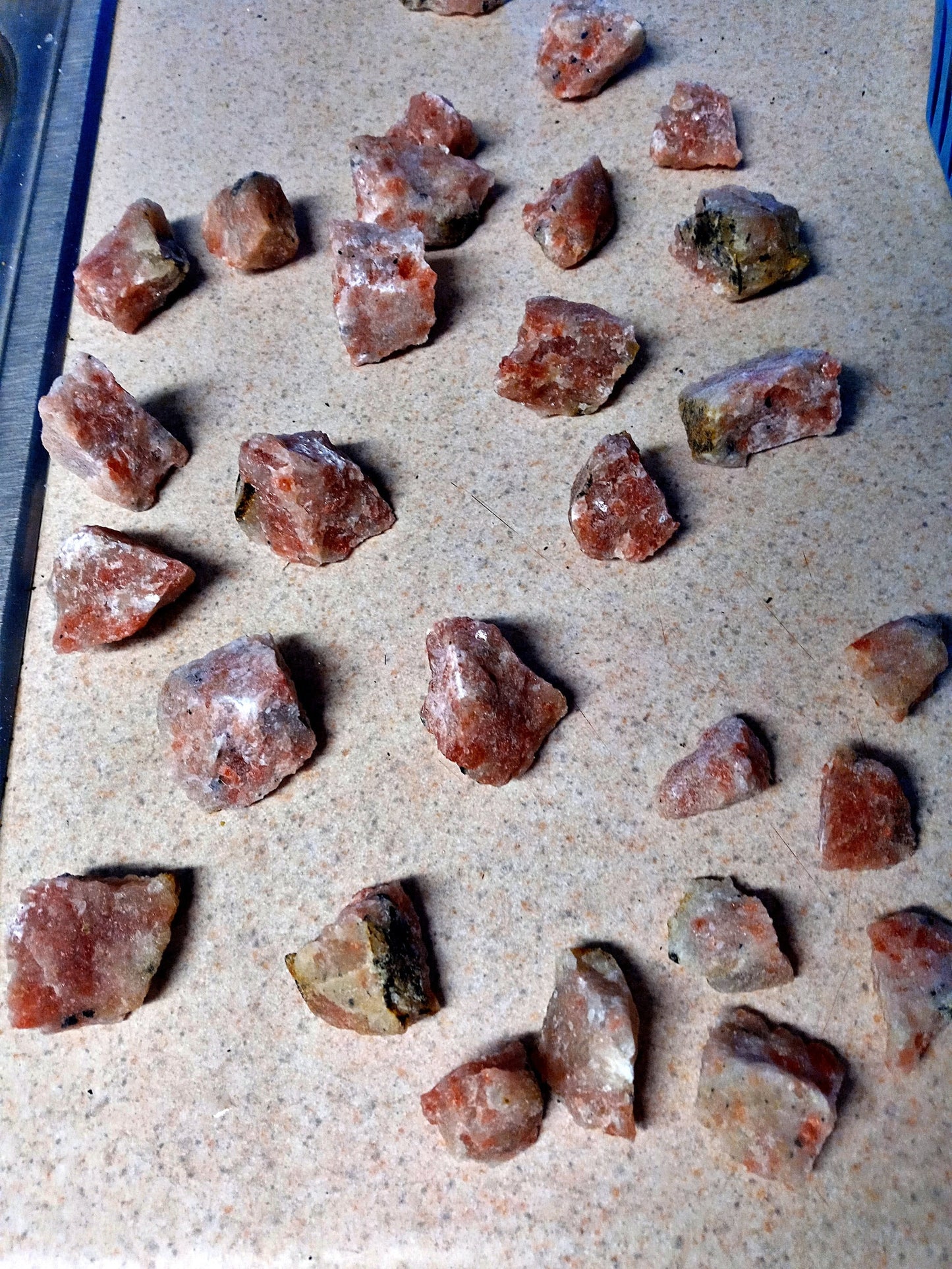 Sunstone Crystals! Choose from six (6) sizes of quality, all-natural, raw, Sunstone crystals and stones!