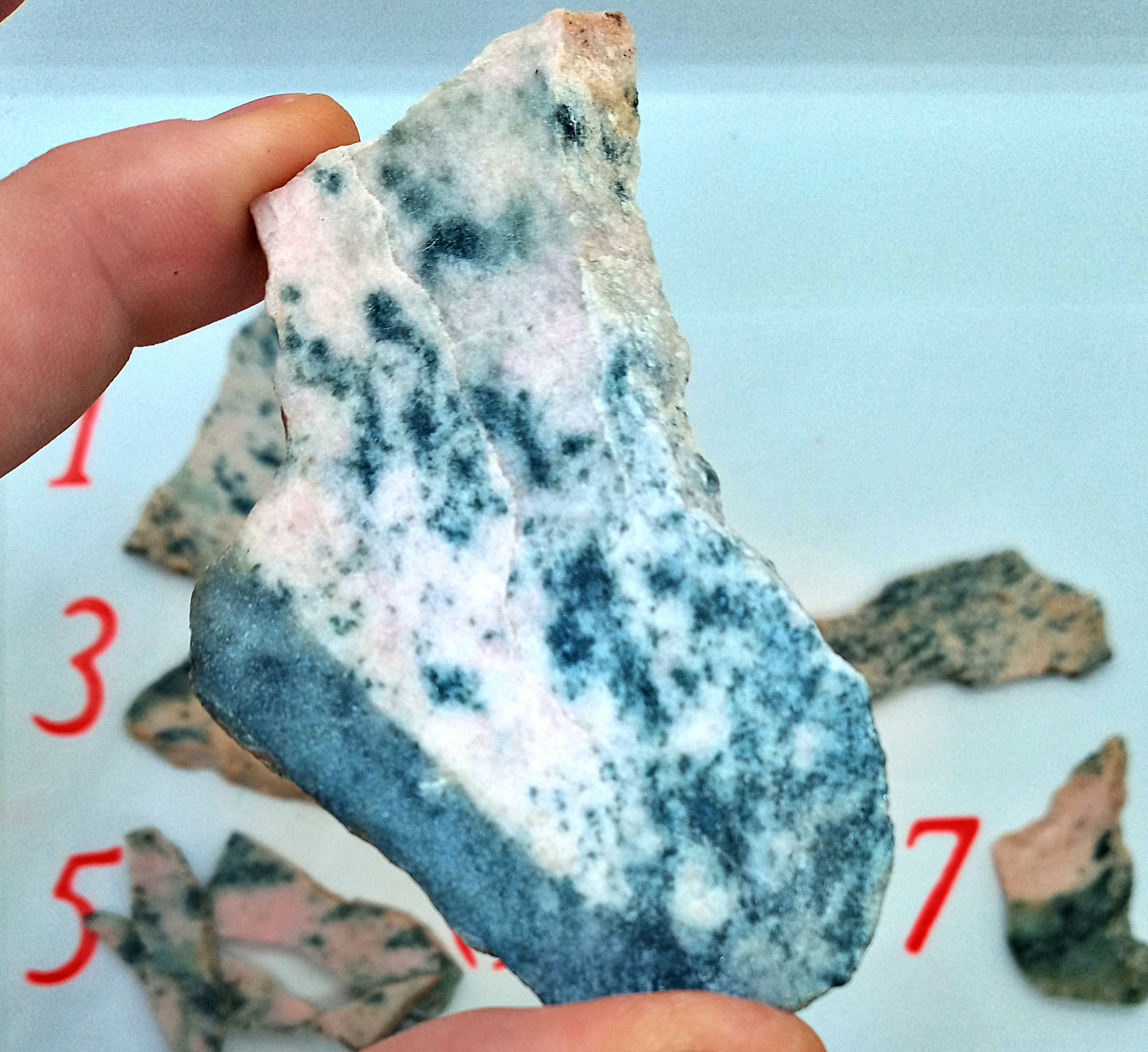 Thulite Slabs! Choose Your Own Thulite from Norway – small, individual pieces of Thulite aka Rosaline slabs!