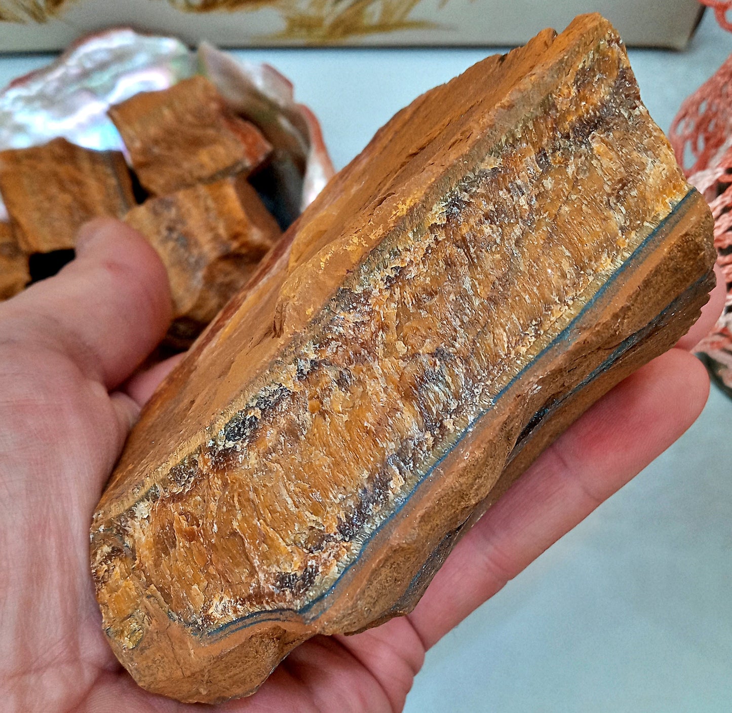 A-Grade Tigers Eye Crystals!  Choose from three (3) sizes of high-quality, all-natural, raw, Golden Tigers Eye - Premium Gold Tigers Eye!