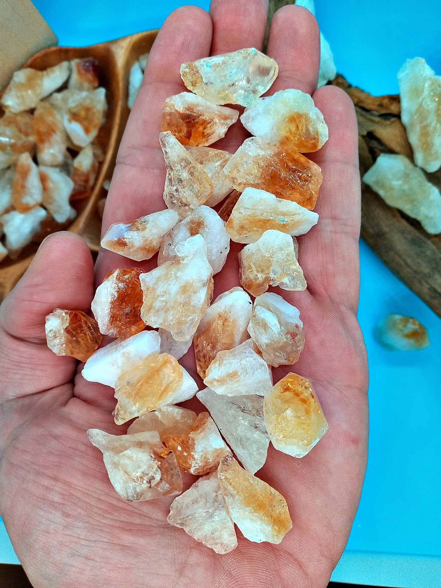 Bulk Citrine Crystals - Choose Both Size and Quantity!  Raw Citrine Crystals and stones at bulk Wholesale Pricing!