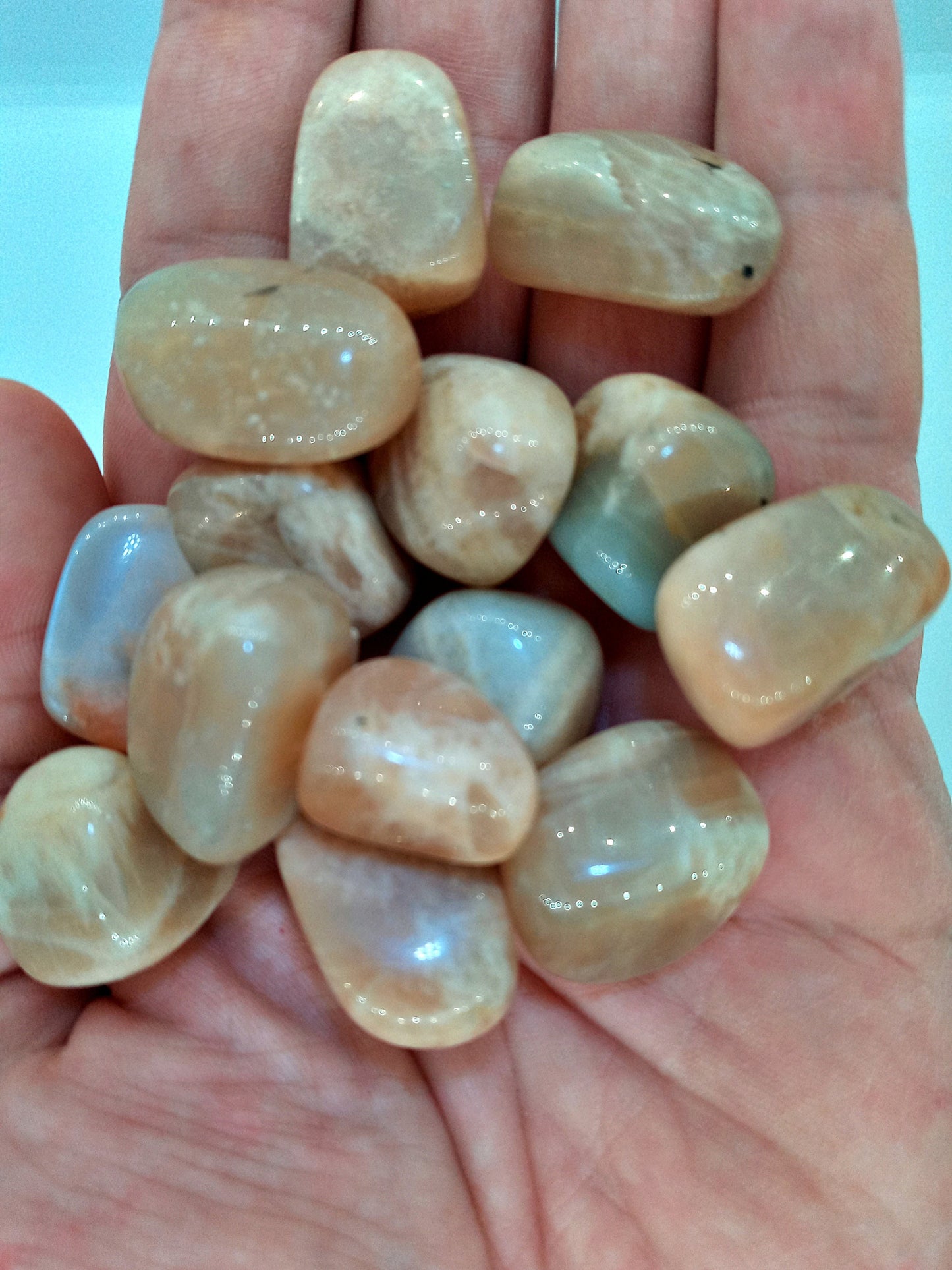 BULK! A-Moonstone Crystals!  Choose how Many A-Grade, natural, tumbled High Quality Moonstone crystals!  Premium Grade polished Moonstone!