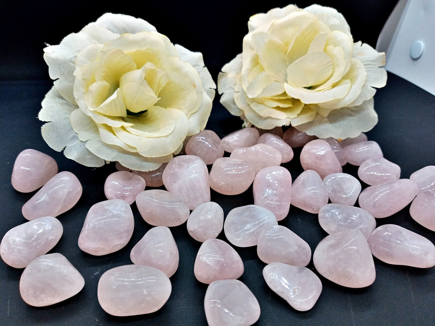 Bulk A-Rose Quartz Crystals!  Choose how Many A-Grade, natural, tumbled High Quality Rose Quartz crystals!   Premium polished Rose Quartz!