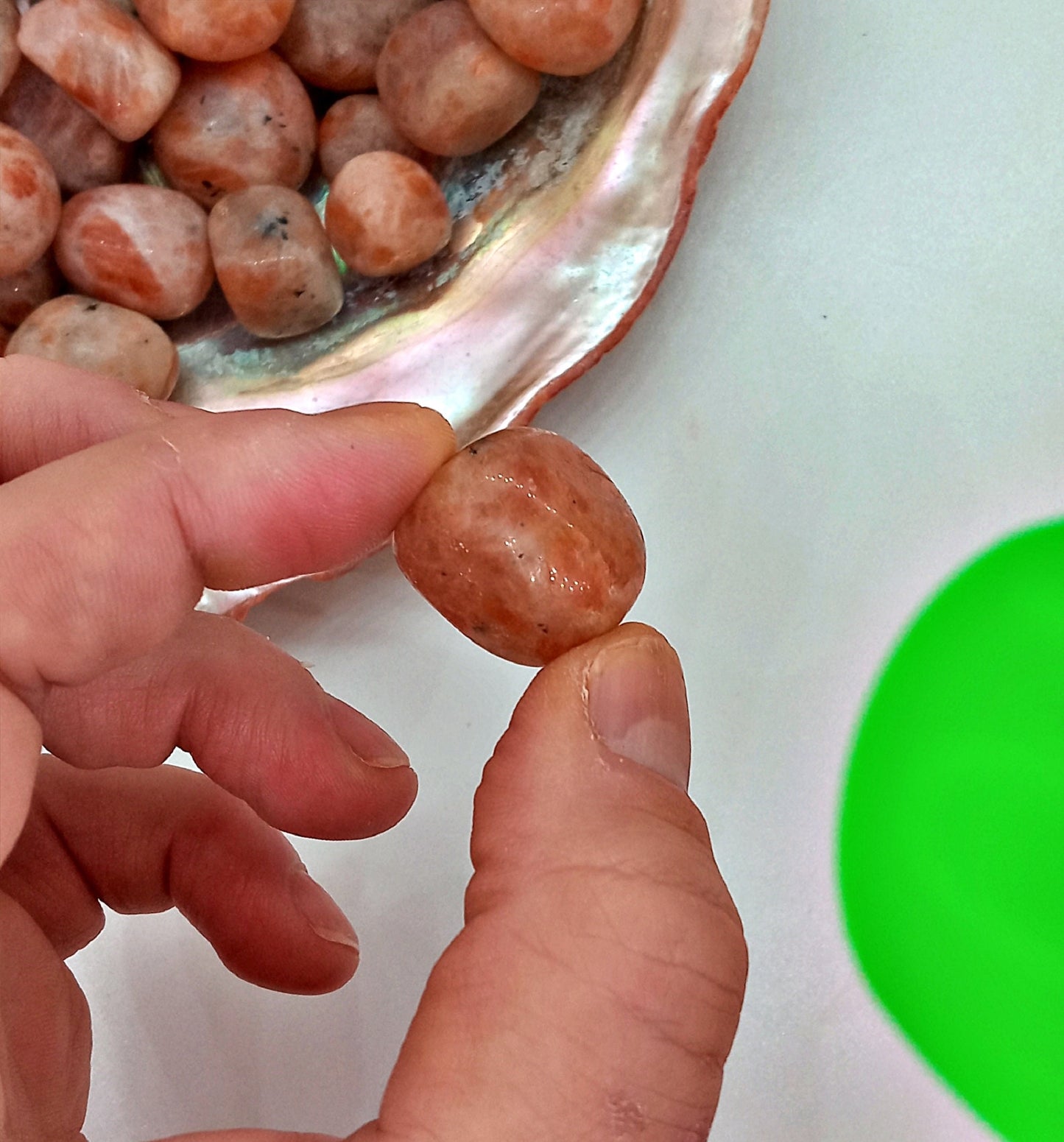 Bulk A-Sunstone Crystals!  Choose how Many A-Grade, all natural, tumbled High Quality Sunstone crystals!  Premium Grade polished Sunstone!