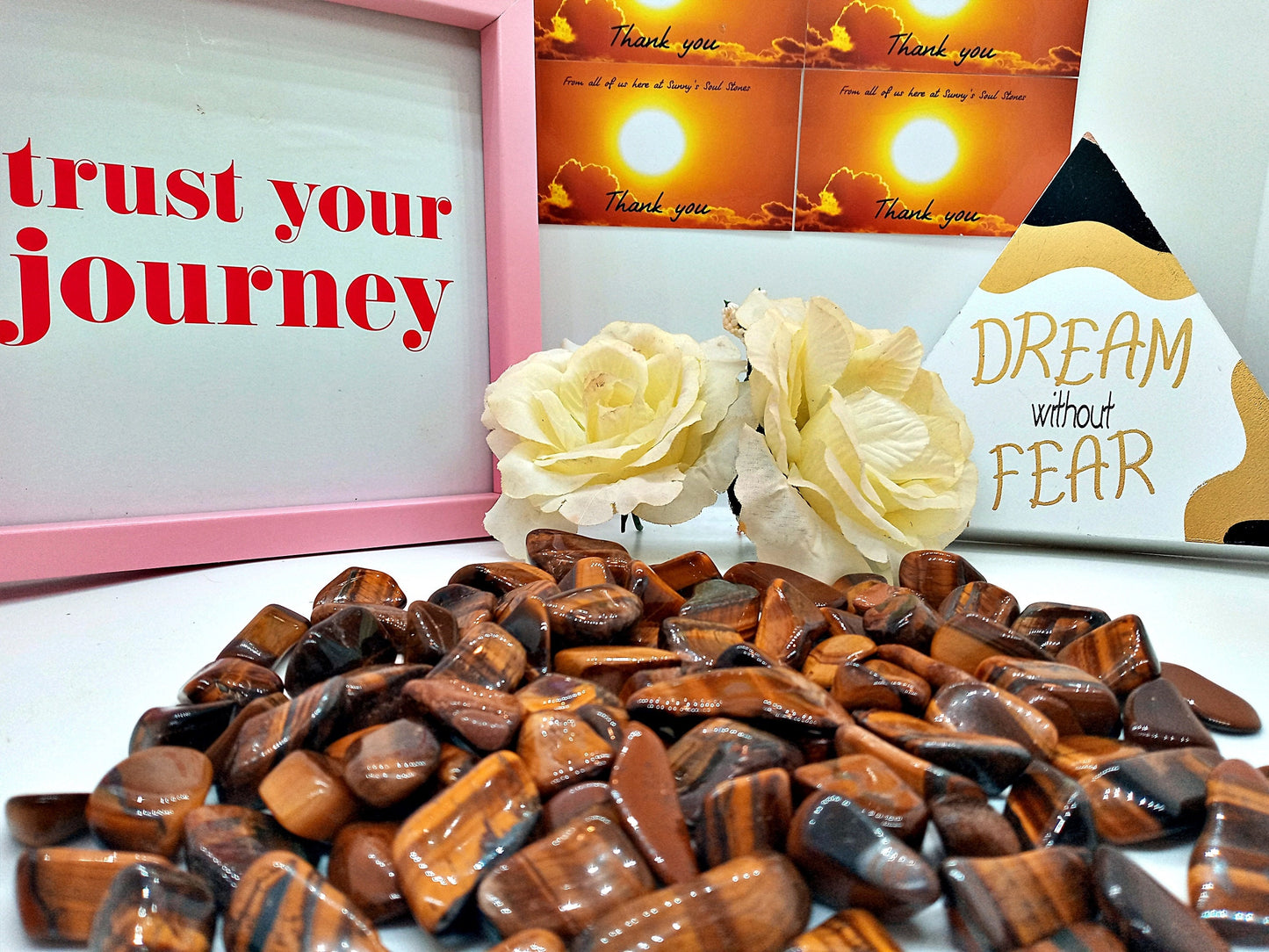 Bulk Golden Tiger Eye Crystals!  Choose how Many Tumbled quality Tigers Eye stones and crystals!  Gold Tigers Eye crystals!