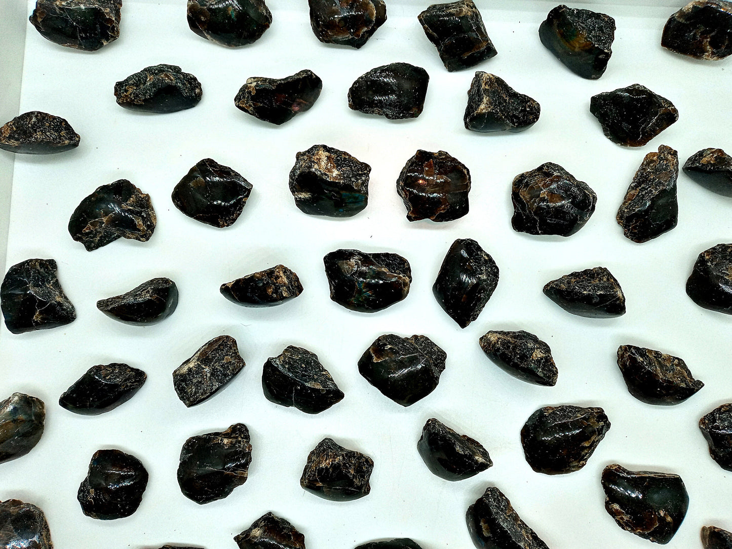 Labradorite with one beautifully polished face!  Labradorite stones and crystals.