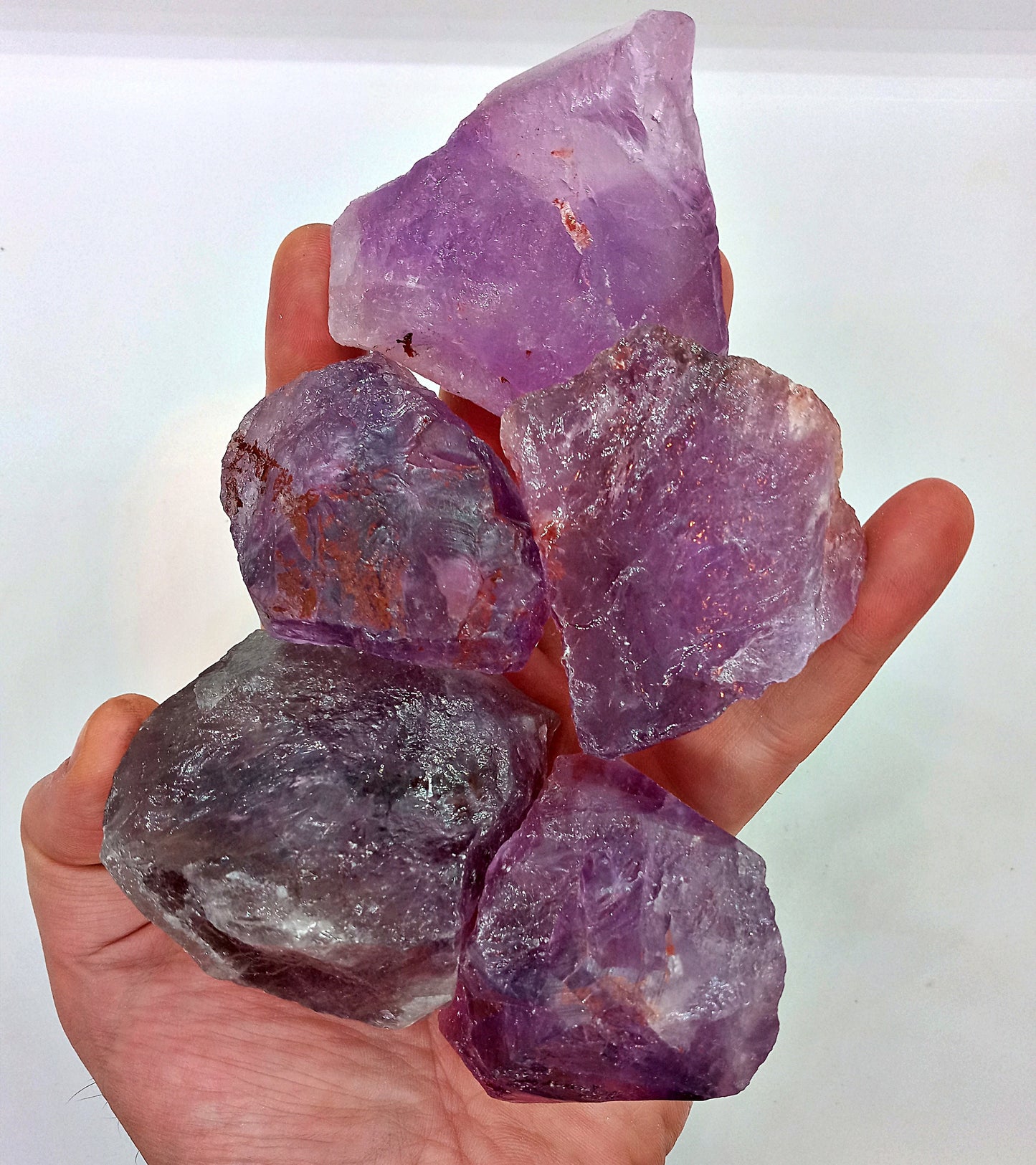 HUGE Amethyst crystals!  Beautiful Translucent Amethyst Chunks from 4+ to 10+ ounces!  100 – 300 grams!  Excellent Quality Amethyst stones!