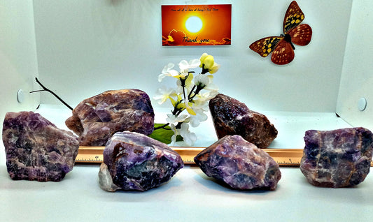 X-Large Amethyst Chunks!  Choose Your Own Chunk of Natural Amethyst from our six (6) Raw/Rough specimens.  Extra-large crystals and stones.