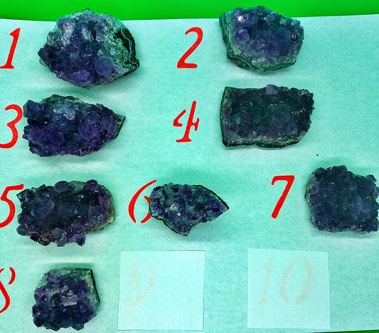A-Grade Amethyst Clusters!  Choose Your Own from eight (8) Beautiful High-Quality Clusters!  Amethyst Geodes, Points, Druze, Druzy