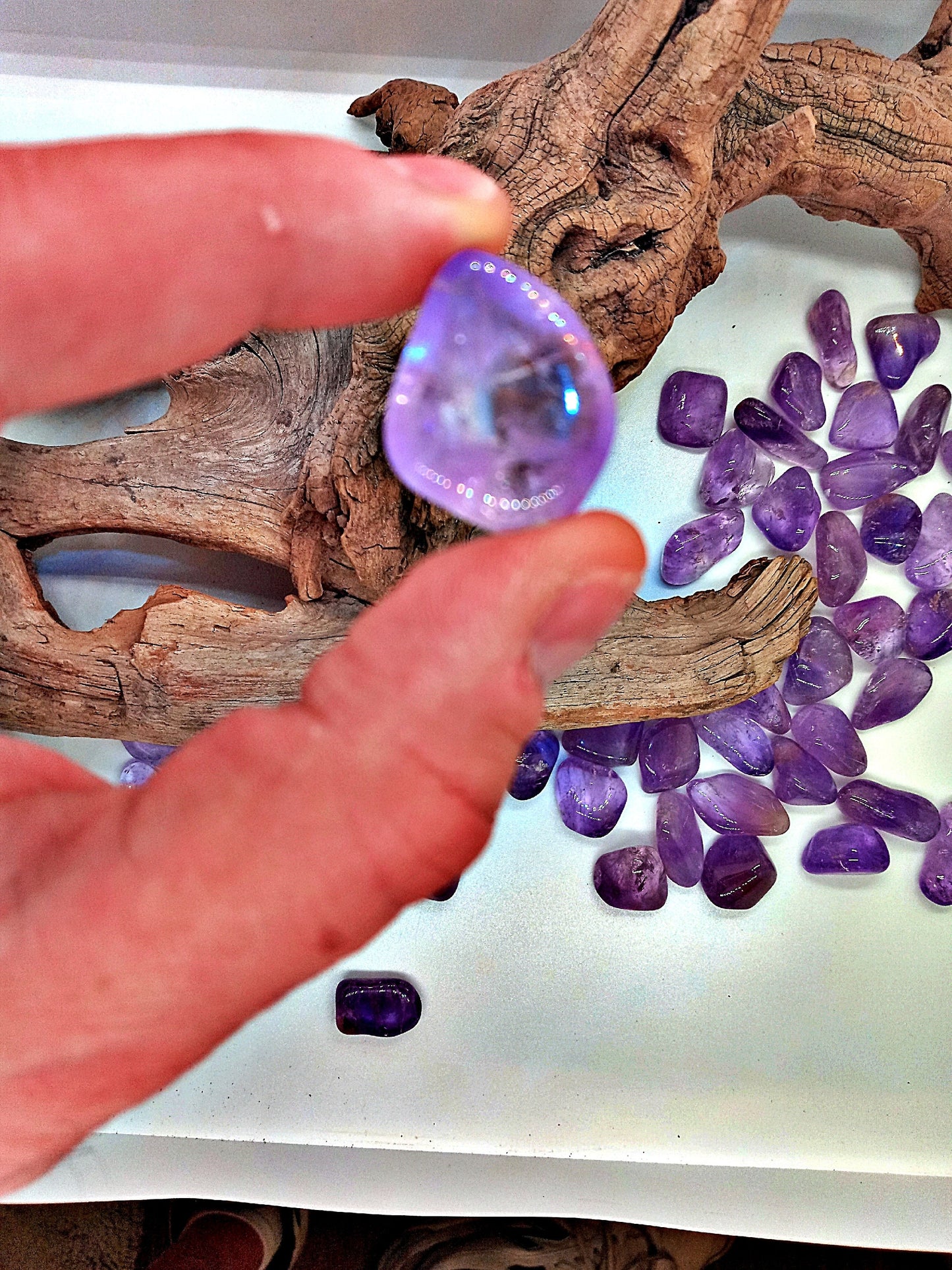 Bulk A-Amethyst A-Grade! Choose How Many A-Grade, natural, tumbled High Quality Amethyst crystals.   Premium Amethyst at Wholesale Pricing!