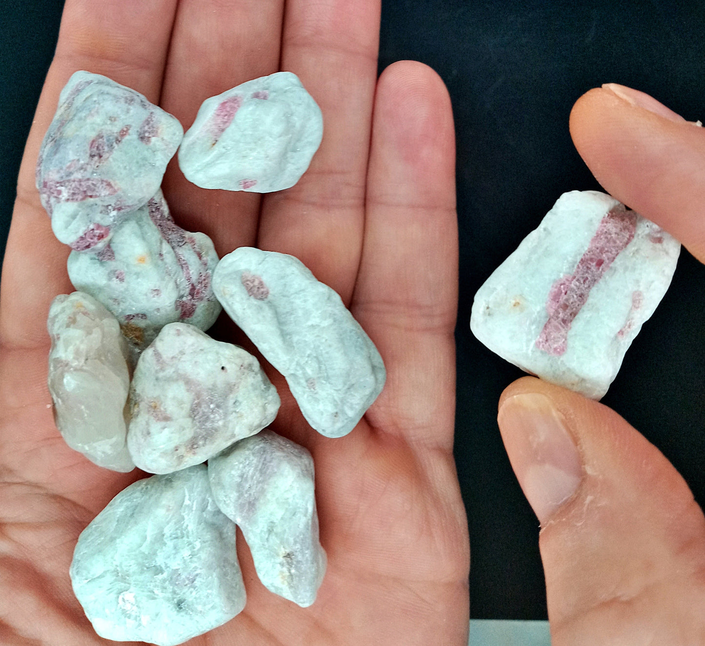 A-Grade Pink Tourmaline Crystals!  A-Grade, natural, tumbled High Quality Pink Tourmaline crystals!   Premium Polished Pink Tourmaline!