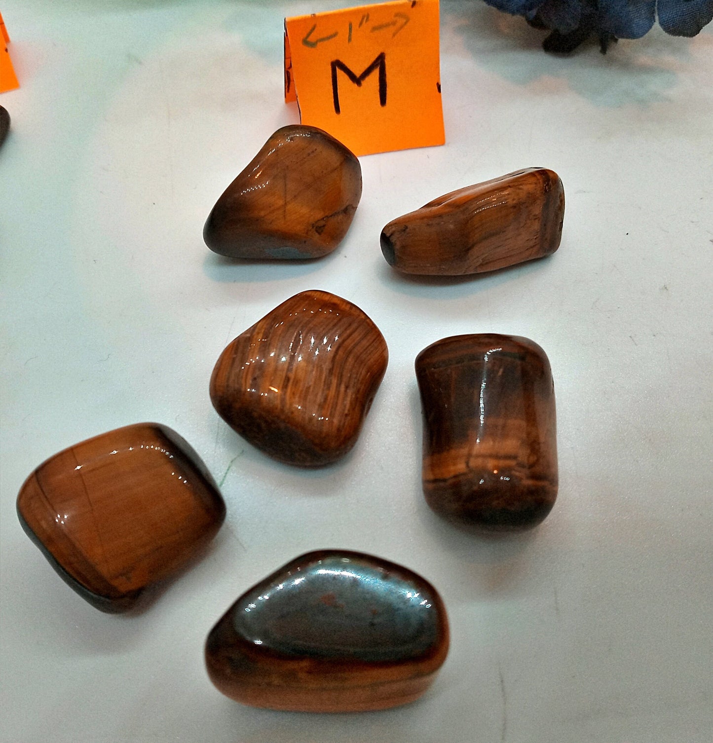 XQ Tigers Eye Crystals!  AAA-Grade, natural, tumbled Extra High Quality Golden Tiger Eye crystals!   Premium Extra Grade polished Tiger Eye!