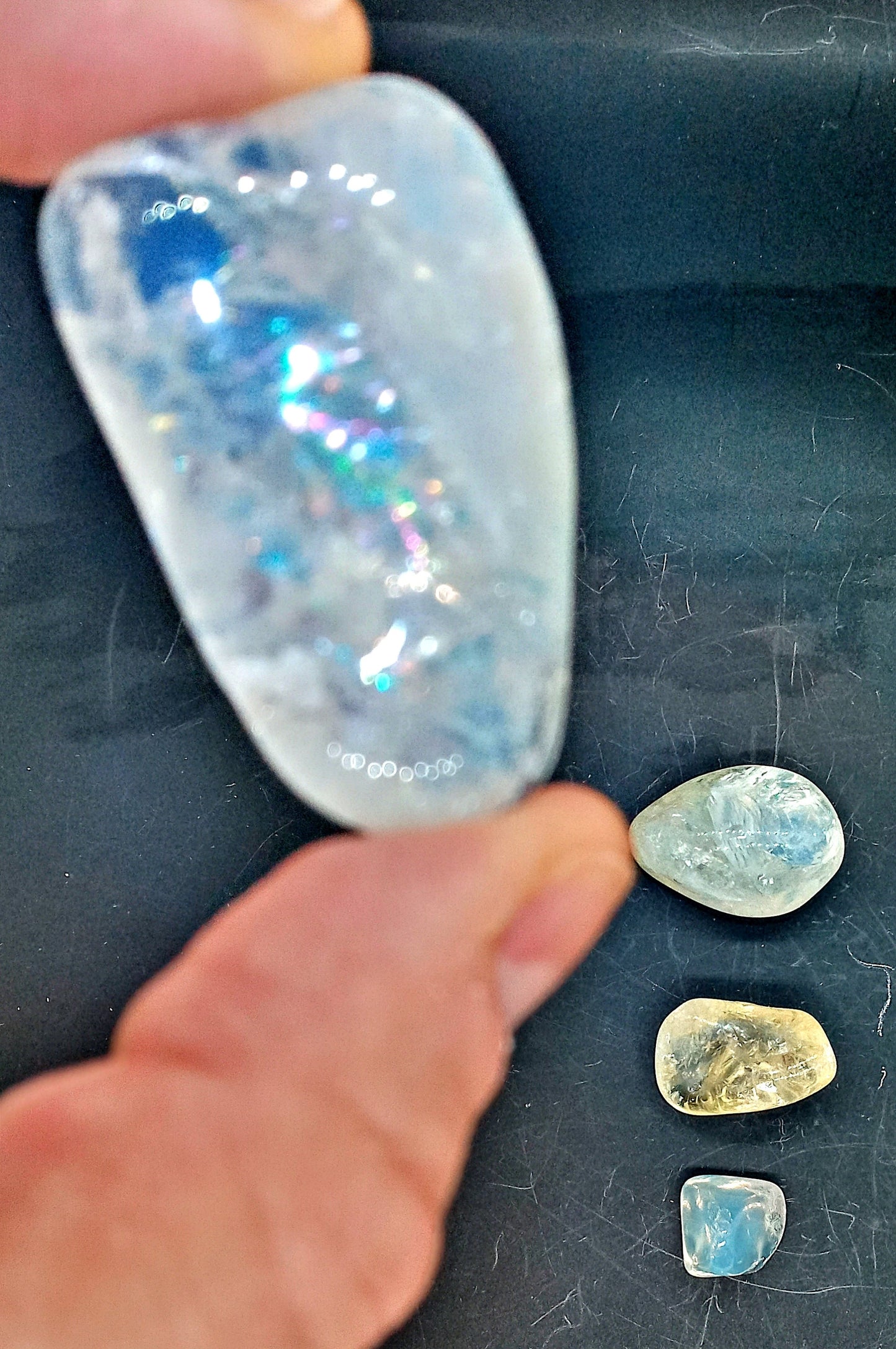 RARE!  A/XQ Grade Opalized Citrine tumbled crystals!  Choose from 4 sizes of A/AAA-Graded, all-natural Extra High Quality Opalized Citrine!