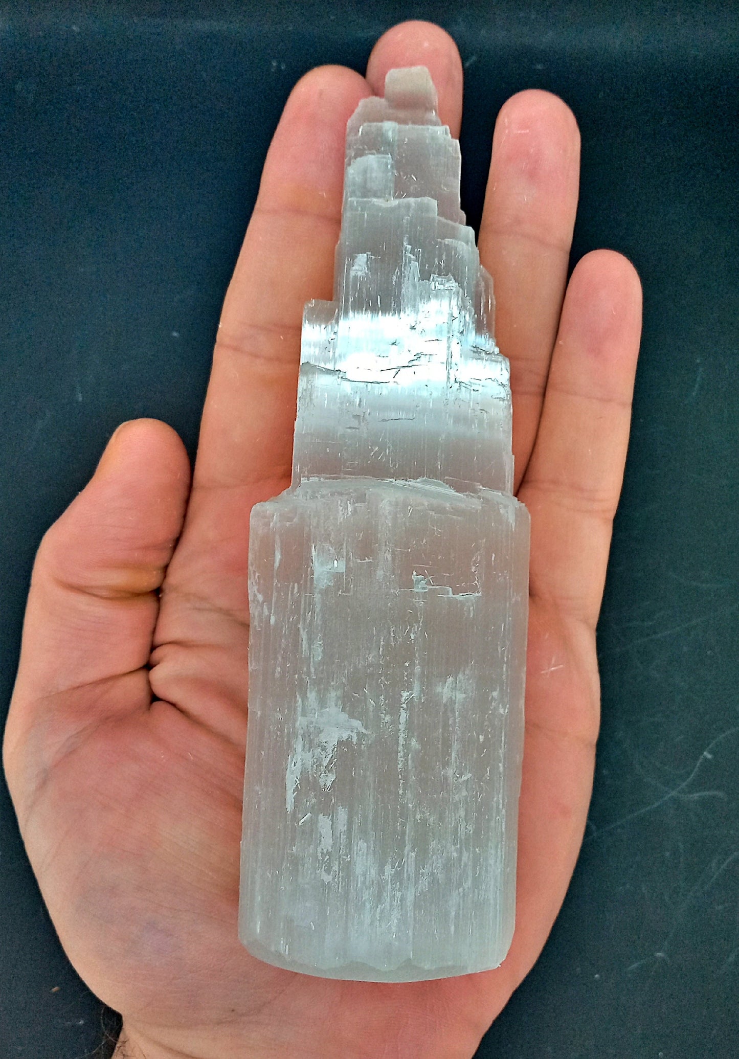 Large Selenite Tower crystal charging station!  Selenite Skyscrapers, Icebergs, Towers