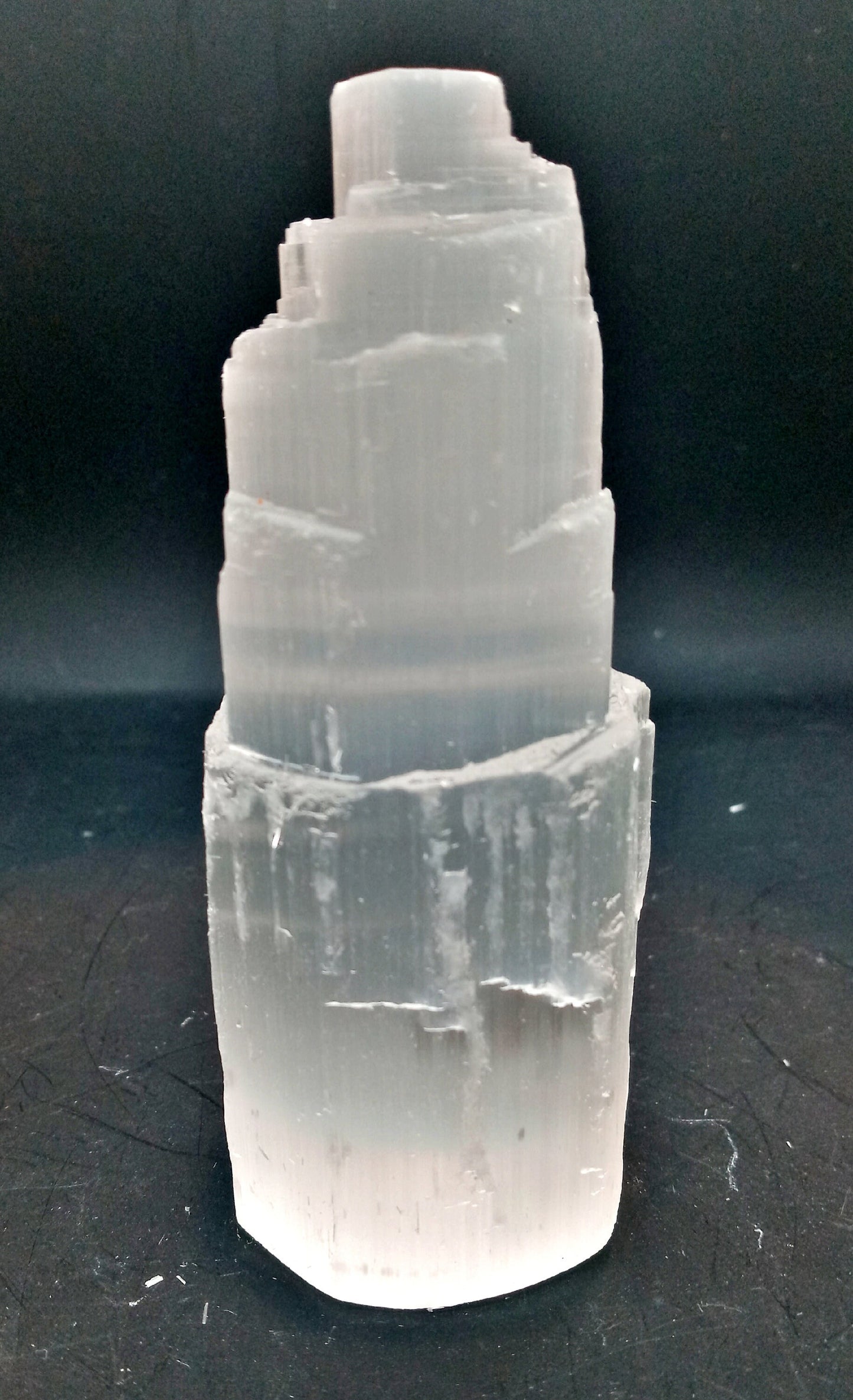 Medium Selenite Tower crystal charging station!  Selenite Skyscrapers, Icebergs, Towers
