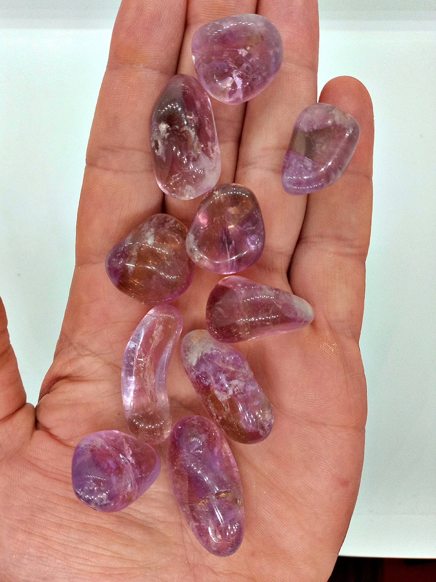 AA Ametrine Crystals! AA-Grade, all natural, tumbled High Quality Ametrine crystals and stones.   Premium Plus polished Ametrine!