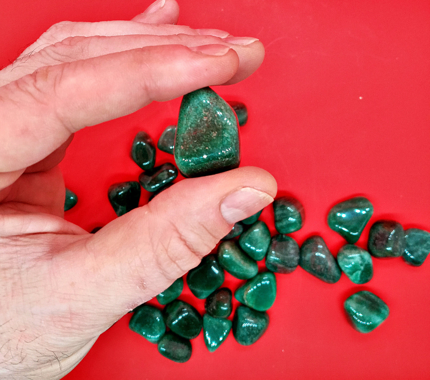 Bulk AA-Green Aventurine Crystals!  Choose How Many Premium Plus AA-Grade, all natural, tumbled High Quality stones.  The Lucky Stone!
