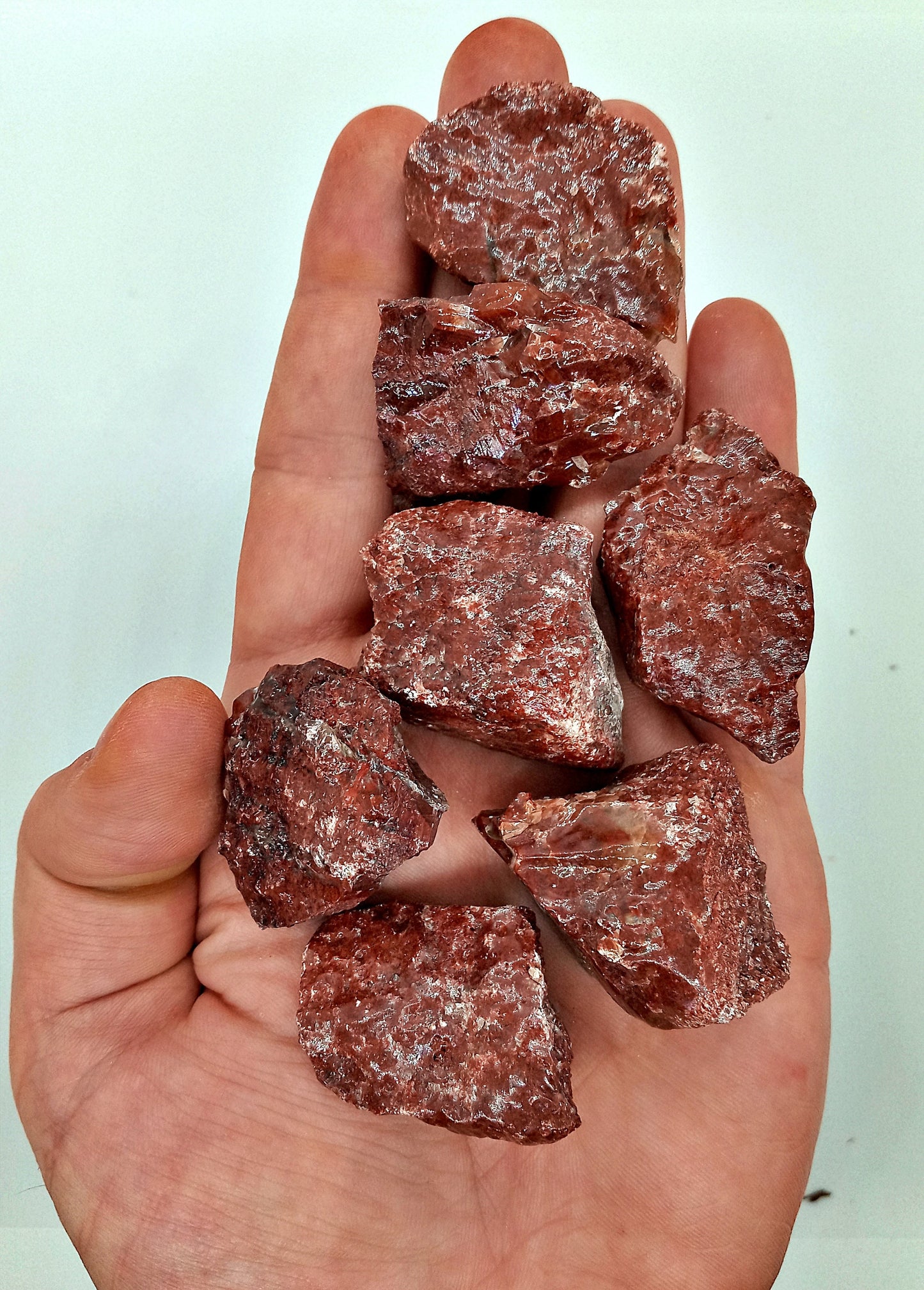 Dragon’s Blood Calcite Crystals!  Natural, Raw Blood-Red Calcite specimens.  Quality crystals and stones!